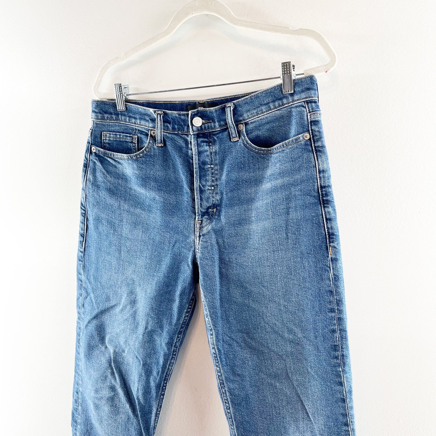 Banana Republic High Rise Button Fly Straight Leg Jeans Blue 30 Petite
