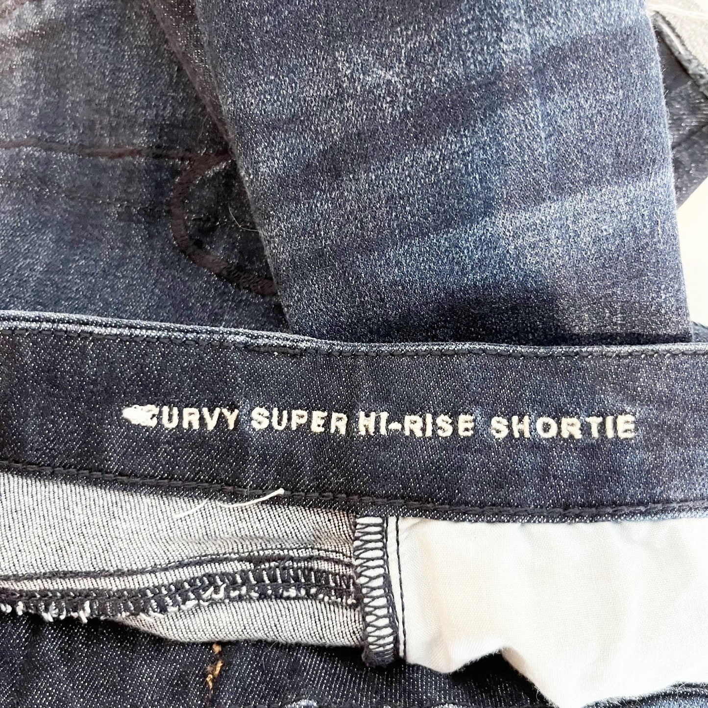 American Eagle Outfitters Ne(x)t Level Stretch Curvy Super Hi Rise Short Blue 6