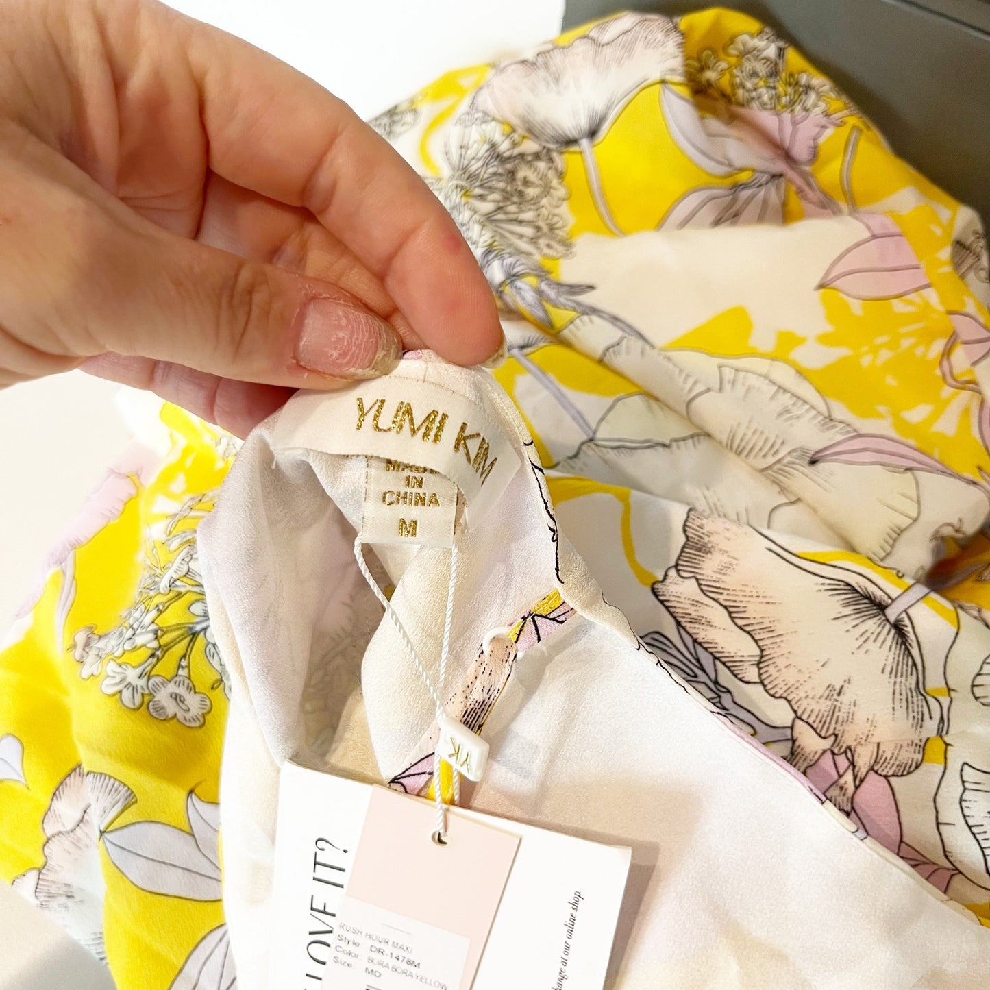 Yumi Kim Rush Hour Wrap Maxi Dress in Bora Bora Floral Yellow Medium