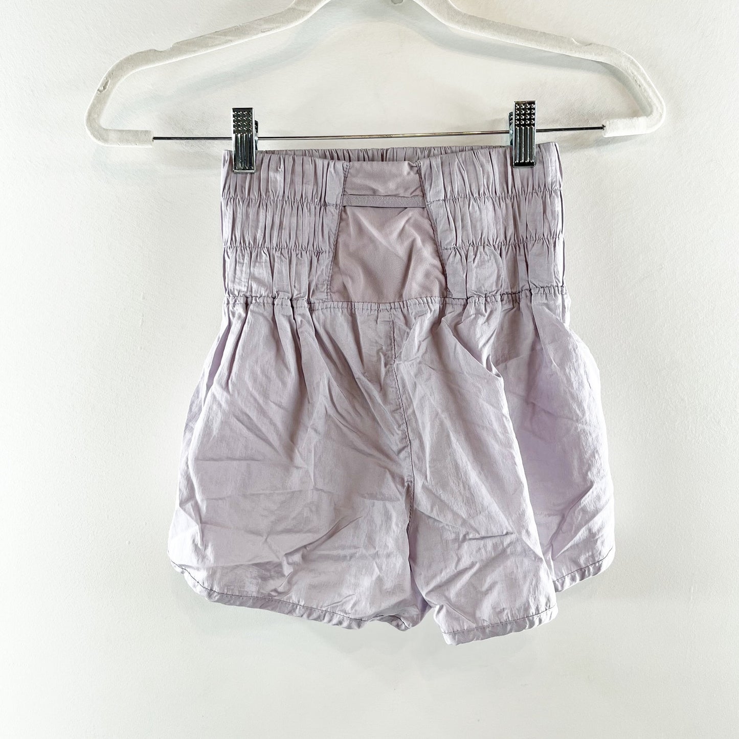 FP Movement The Way Home High Waisted Smocked Running Active Shorts Lilac XS