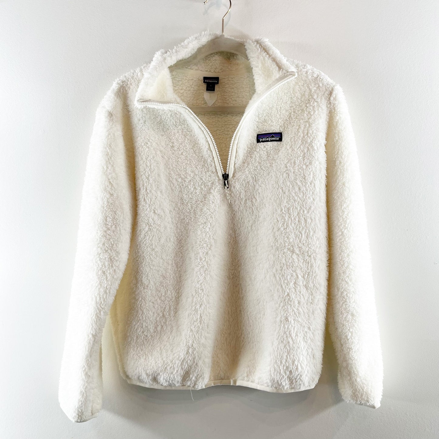 Patagonia Los Gatos 1/4 Zip Fleece Pullover Jacket Birch White Small
