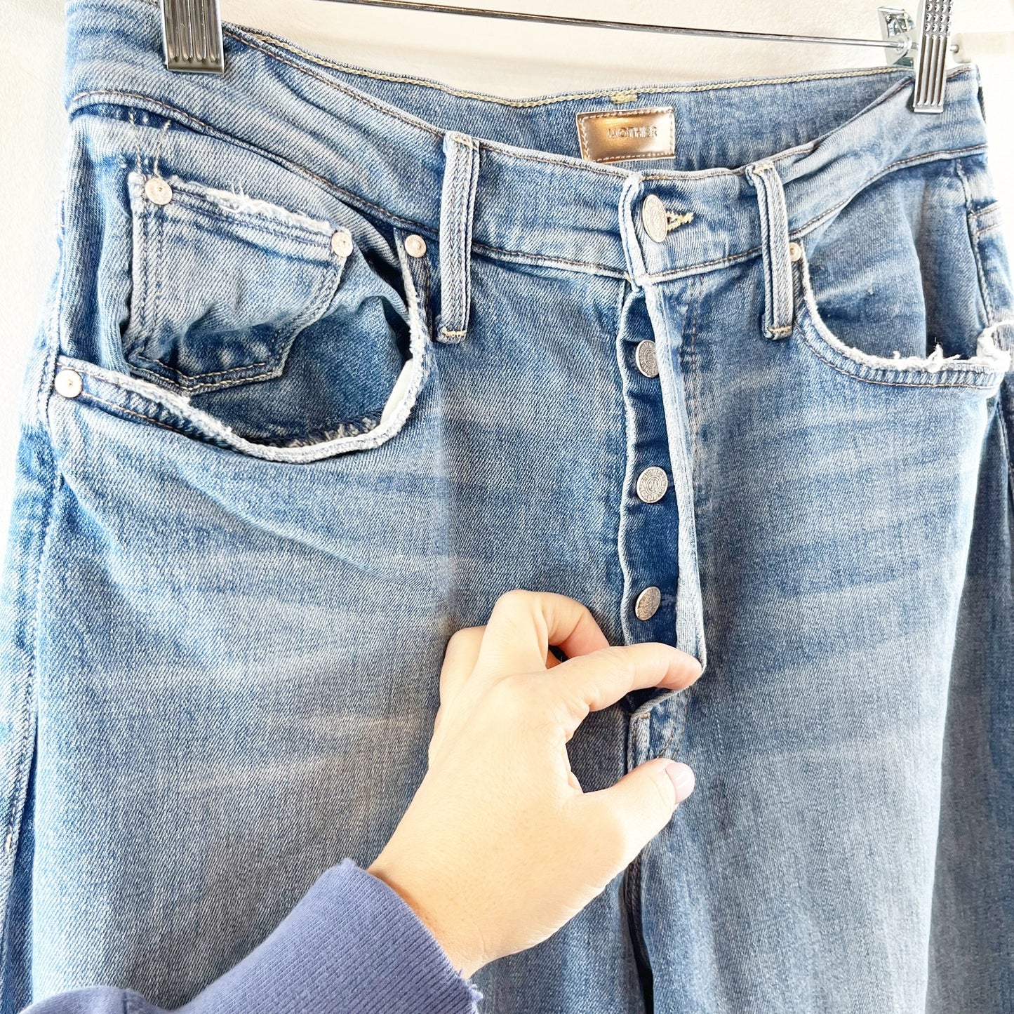 Mother The Curbside High Rise Straight Leg Ankle Jeans Secret Sister 29
