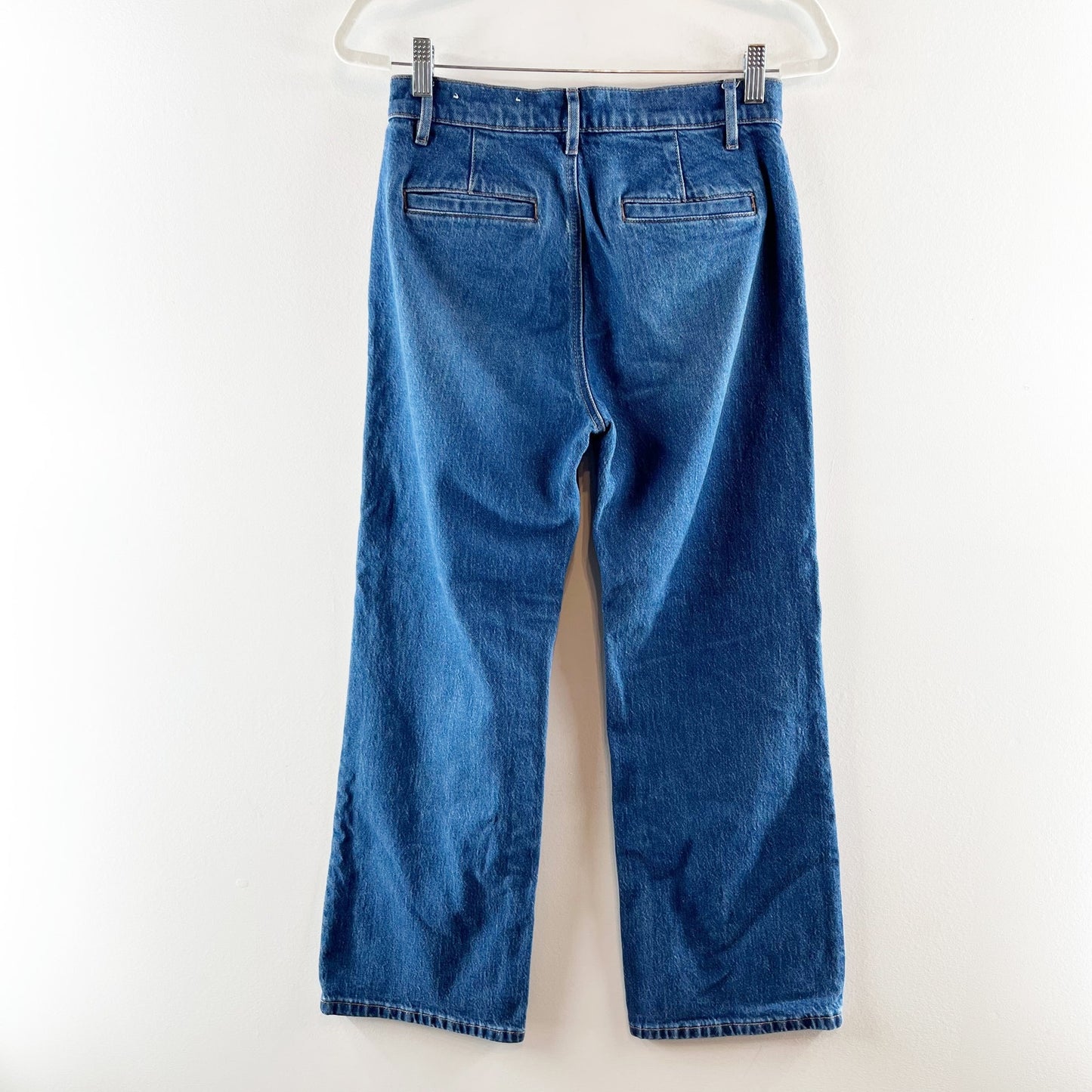 LOFT High Waisted Patch Pocket Wide Leg Jeans Blue 26 / 2