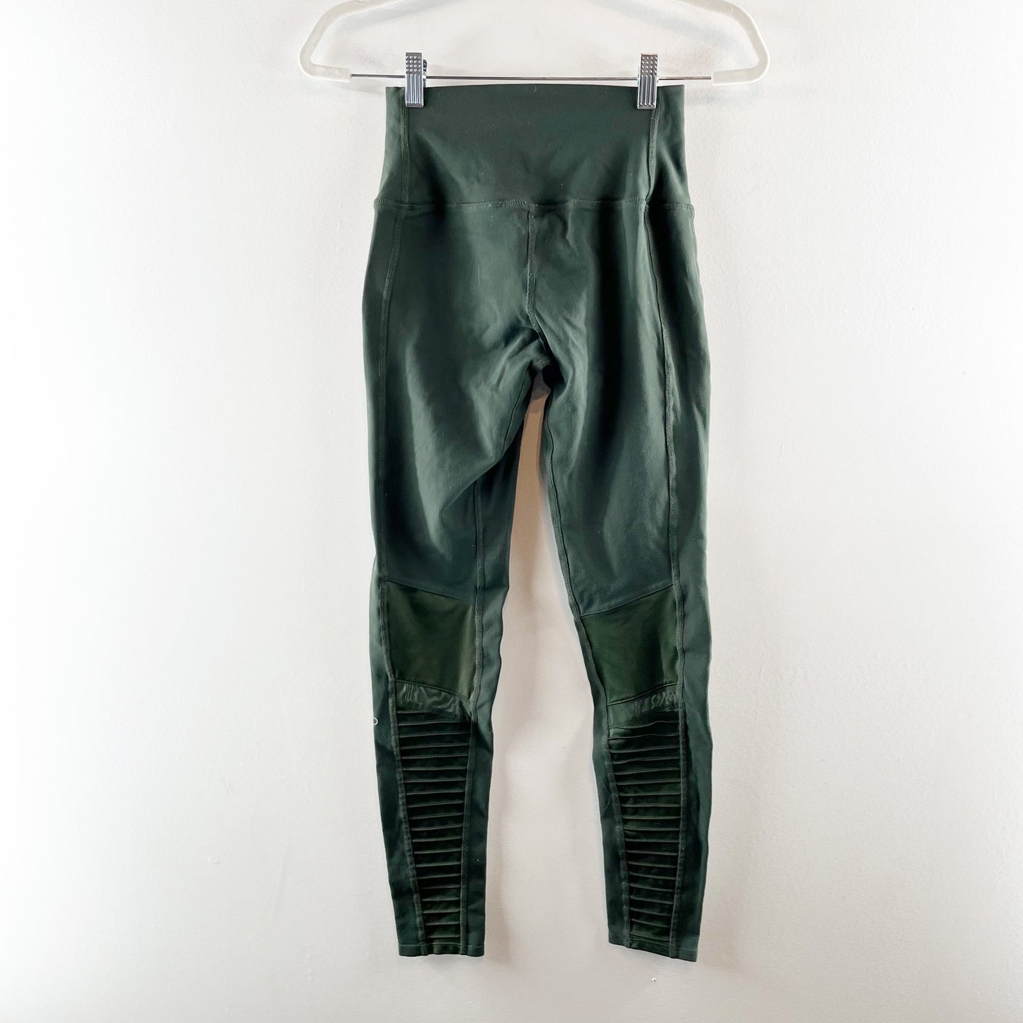 Alo Yoga Moto Leggings Pants Green Small