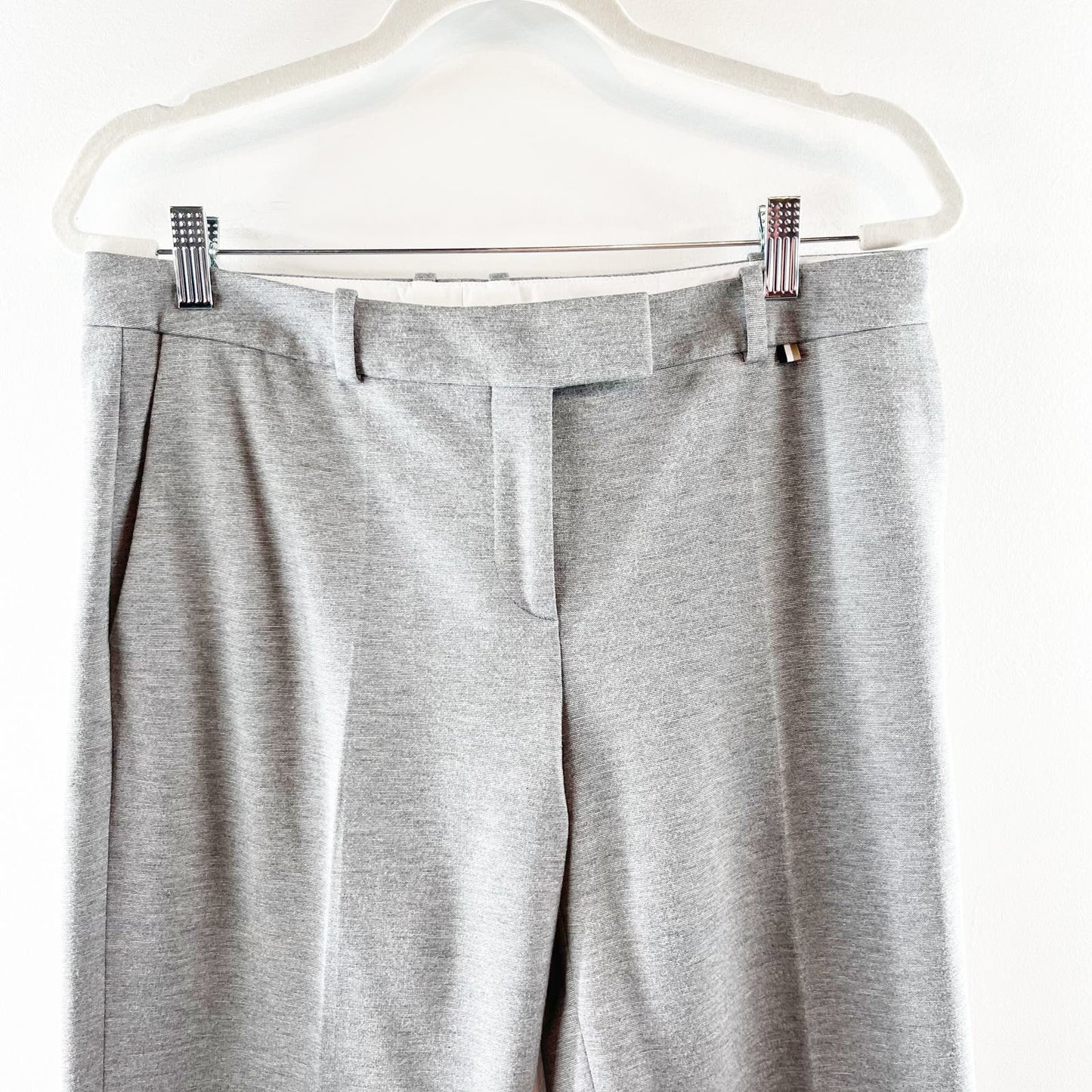 Hugo Boss Slim Fit Tocanesi Wool Blend Ankle Trouser Dress Pants Gray 6