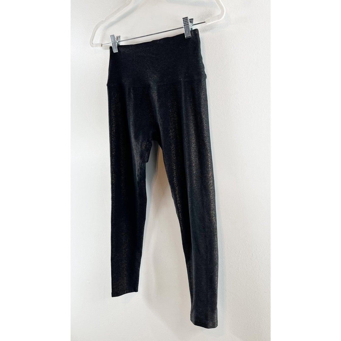 Beyond Yoga Softshine High Waisted Midi Foil Glitter Leggings Gray Medium