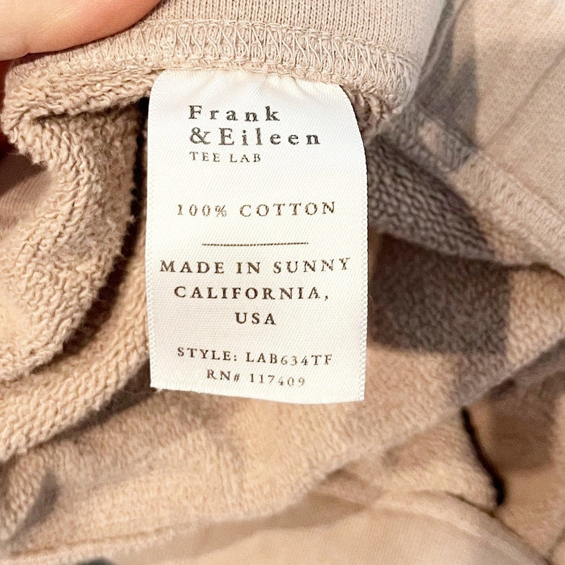 Frank & Eileen Catherine Favorite Wide Leg Cropped Sweatpants Biscotti Tan M