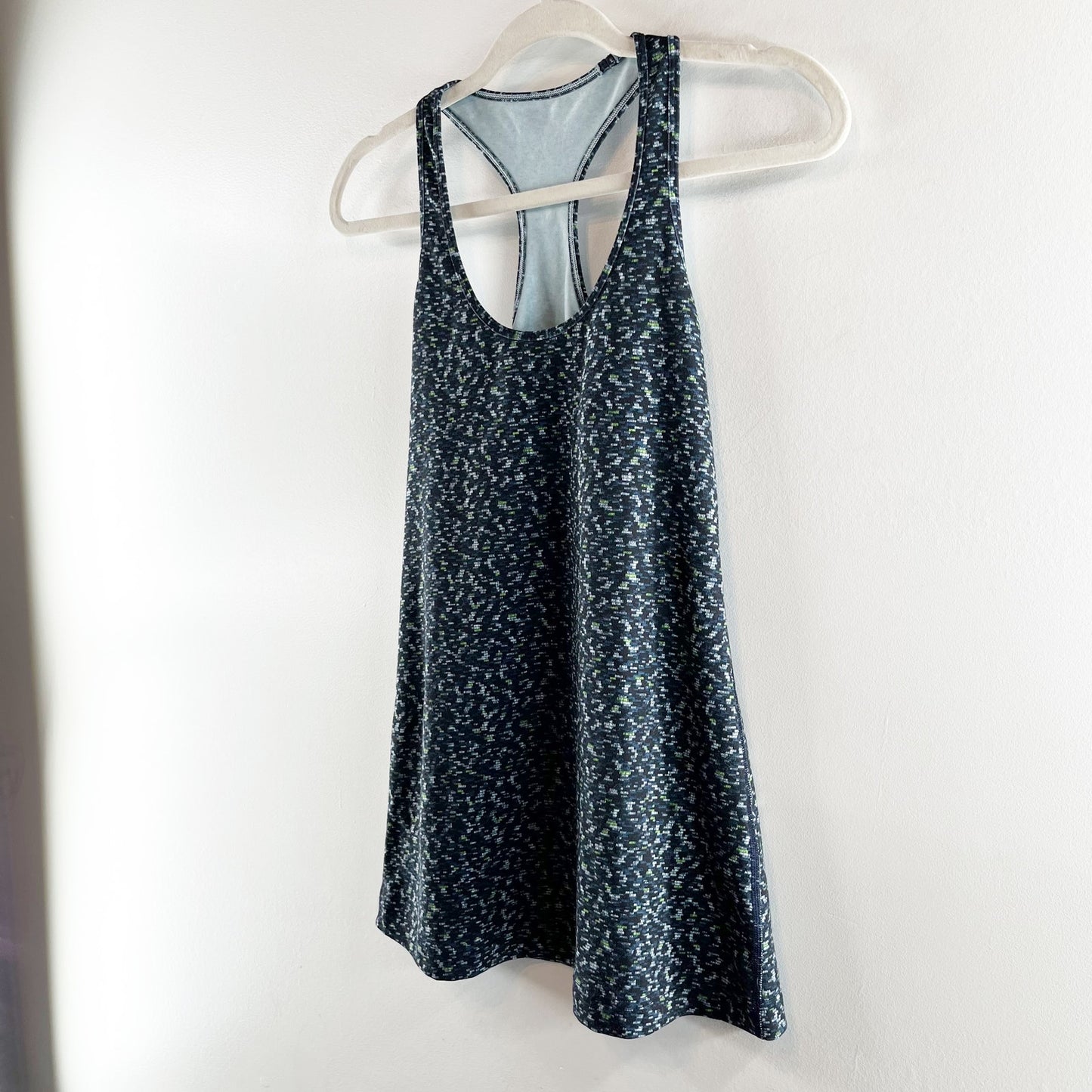 Lululemon Cool Racerback Tank Top Digi Pixie Caspian Blue Black Medium