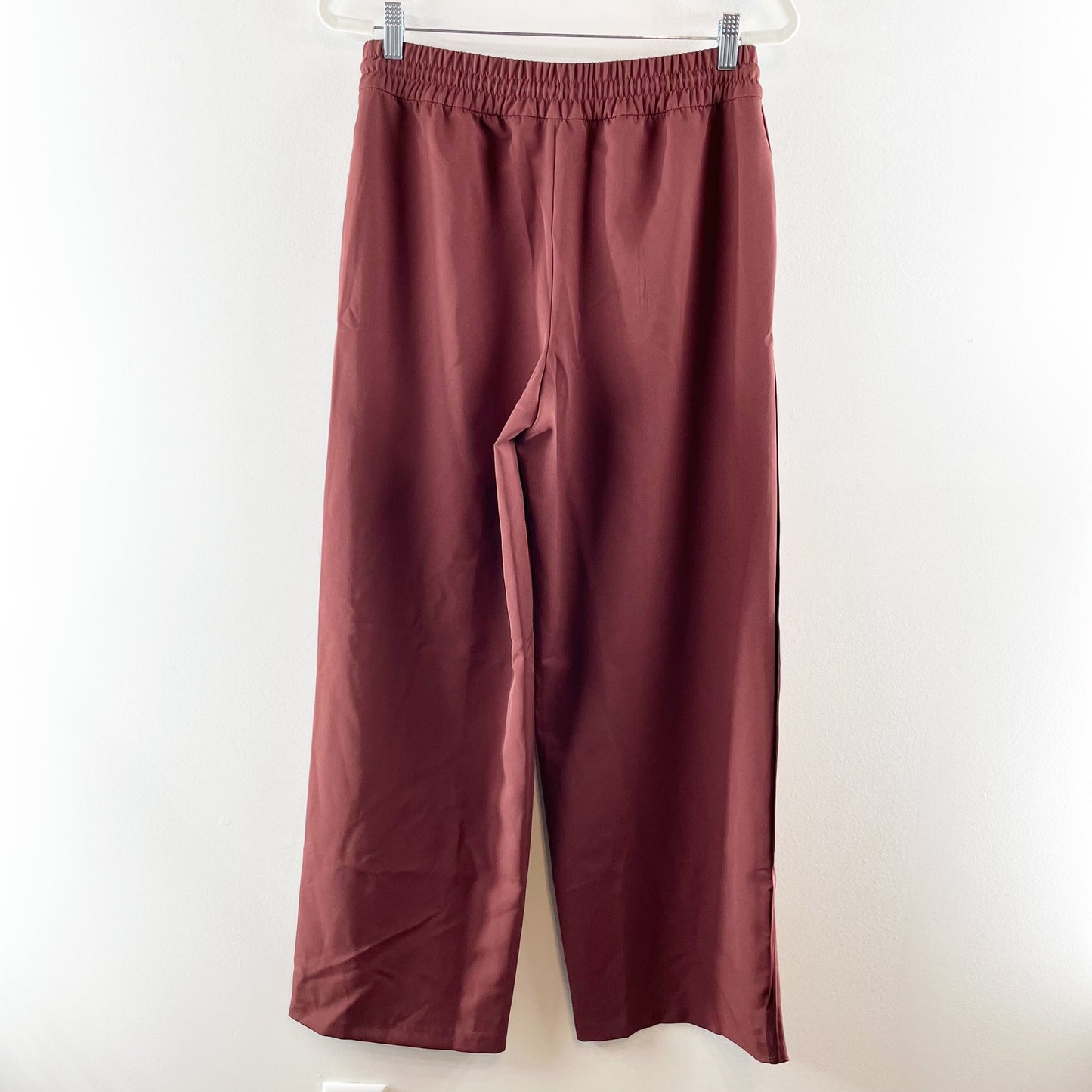 Athleta Endeavor High Rise Wide Leg Relaxed Track Pants Cherrywood Brown Small