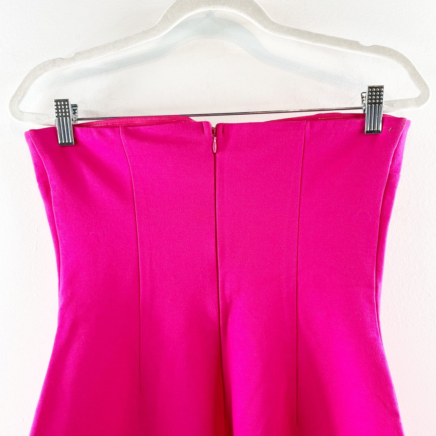 Superdown Lilian Strapless Tube Midi Dress Hot Pink Large