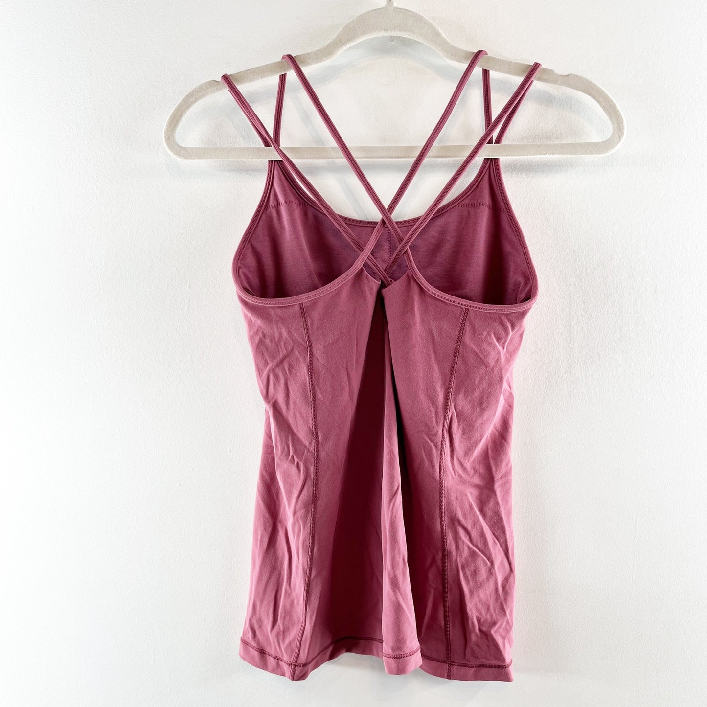 Lululemon Free To Be Scoop Neck Strappy Tank Top Nulu Misty Merlot Red 6