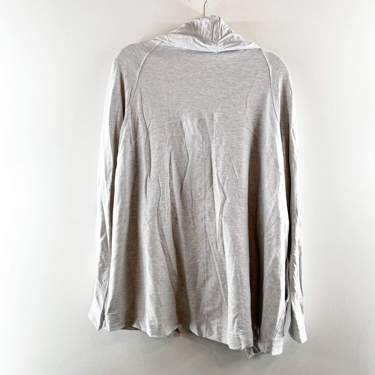 Lululemon Coast Easy Long Sleeve Full Zip Wrap Cardigan Jacket Heathered Gray 8