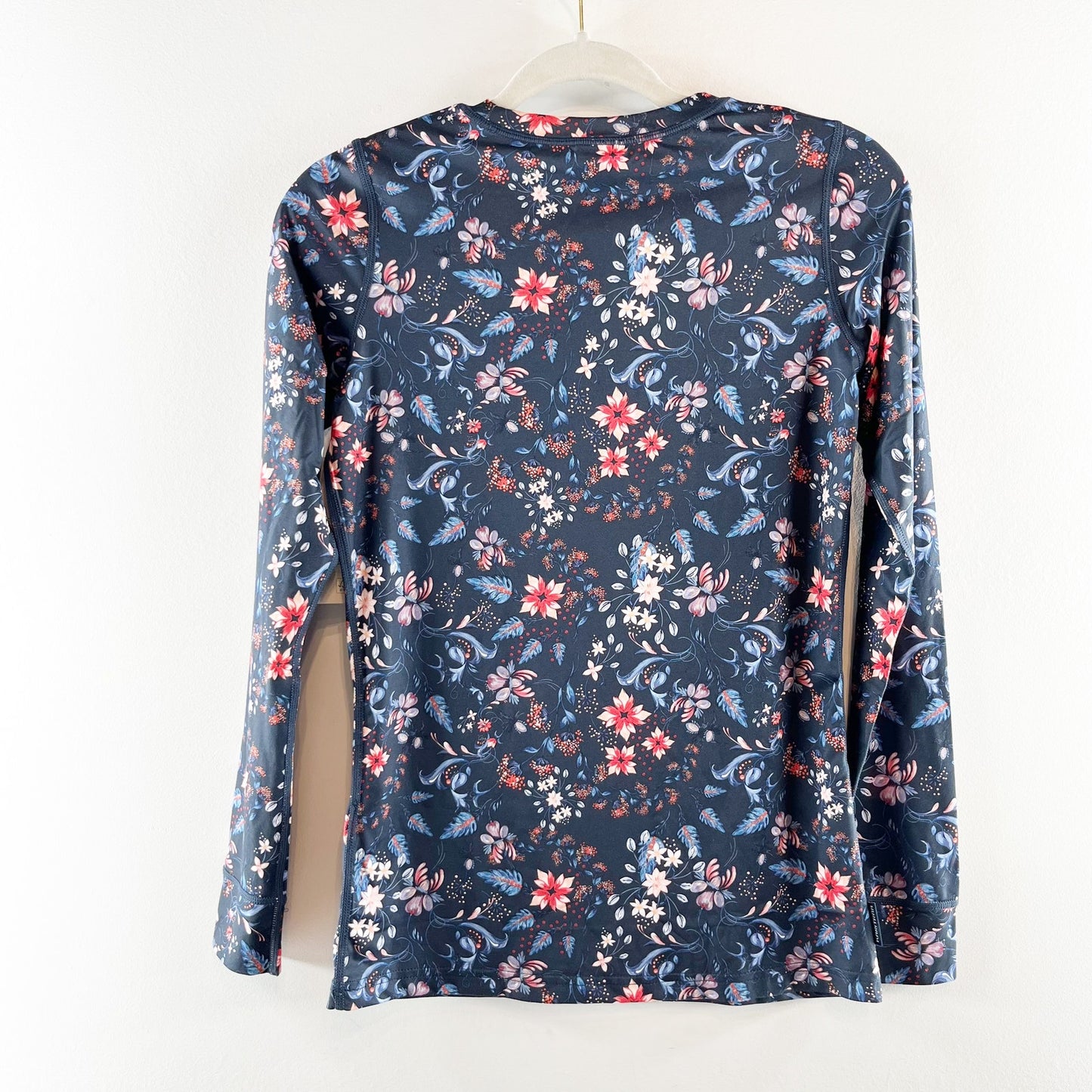 Kari Traa Long Sleeve Fryd Floral Baselayer Ski Top Shirt Blue Small