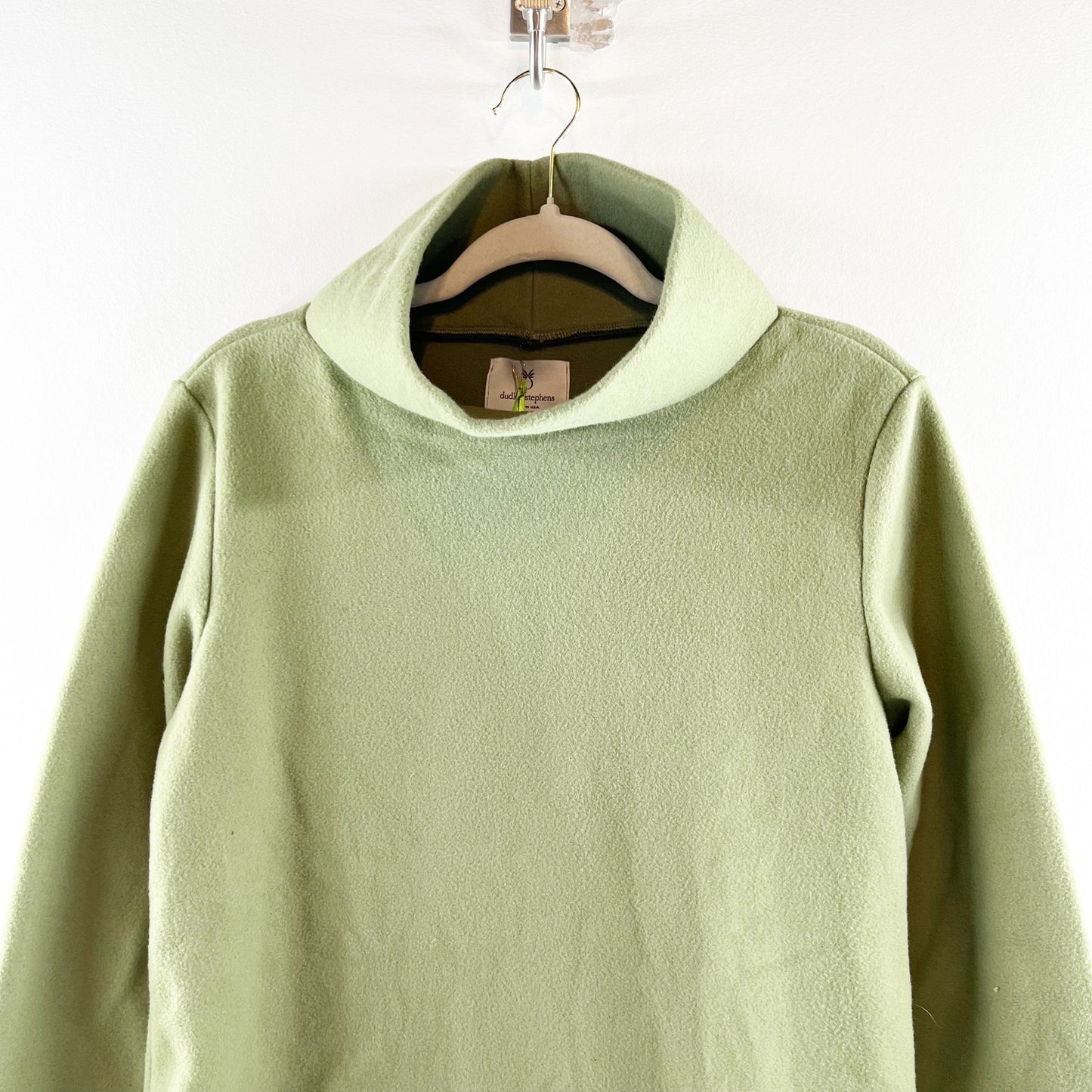 Dudley Stephens Cobble Hill Turtleneck Long Sleeve Fleece Pullover Army Green M