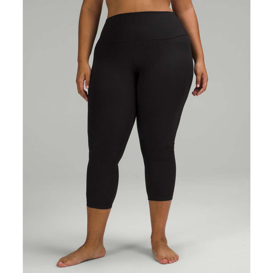 Lululemon Align Ribbed High-Rise Crop Leggings Pants 23" Black 10