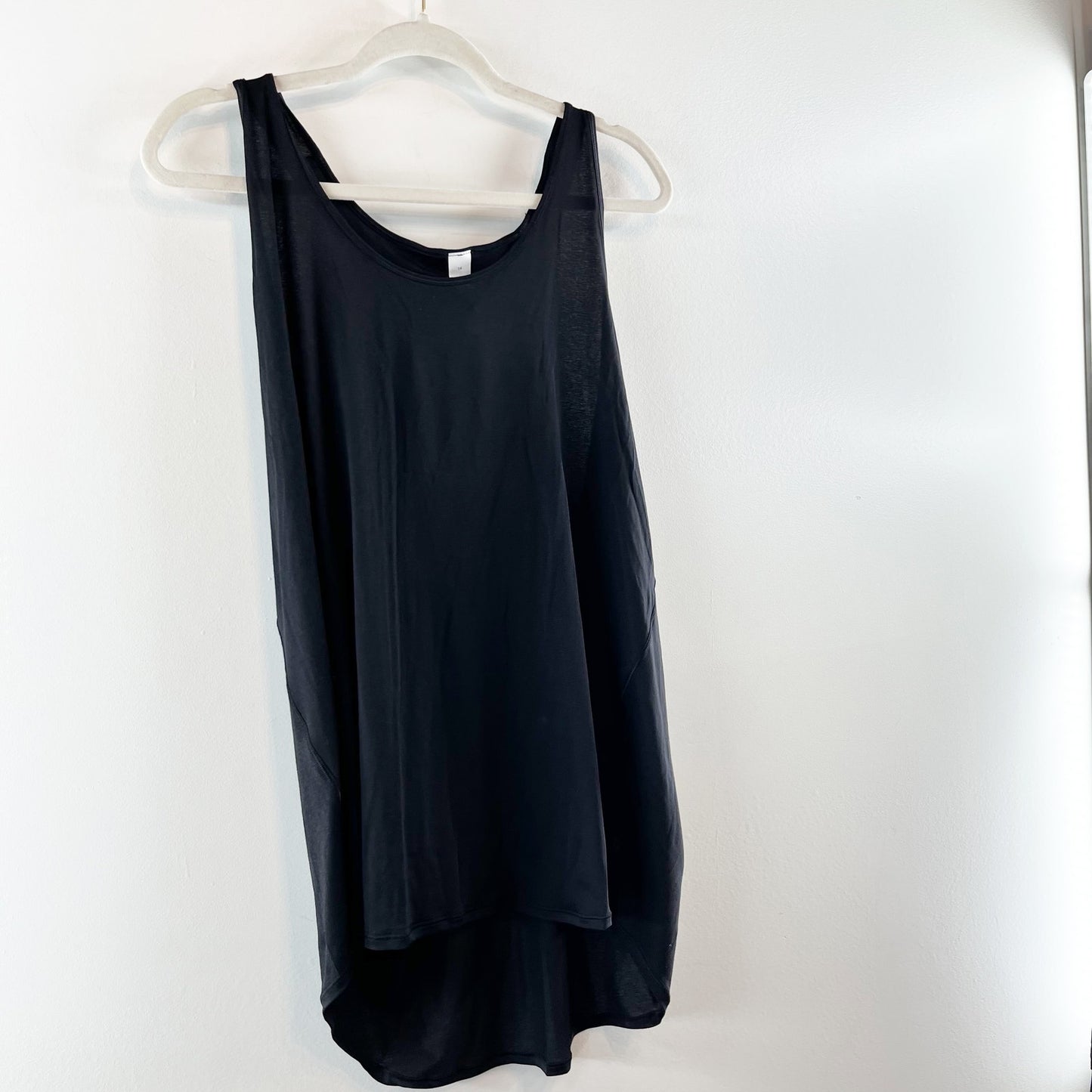 Lululemon Essential Tank Top Pleated Jersey Black 14