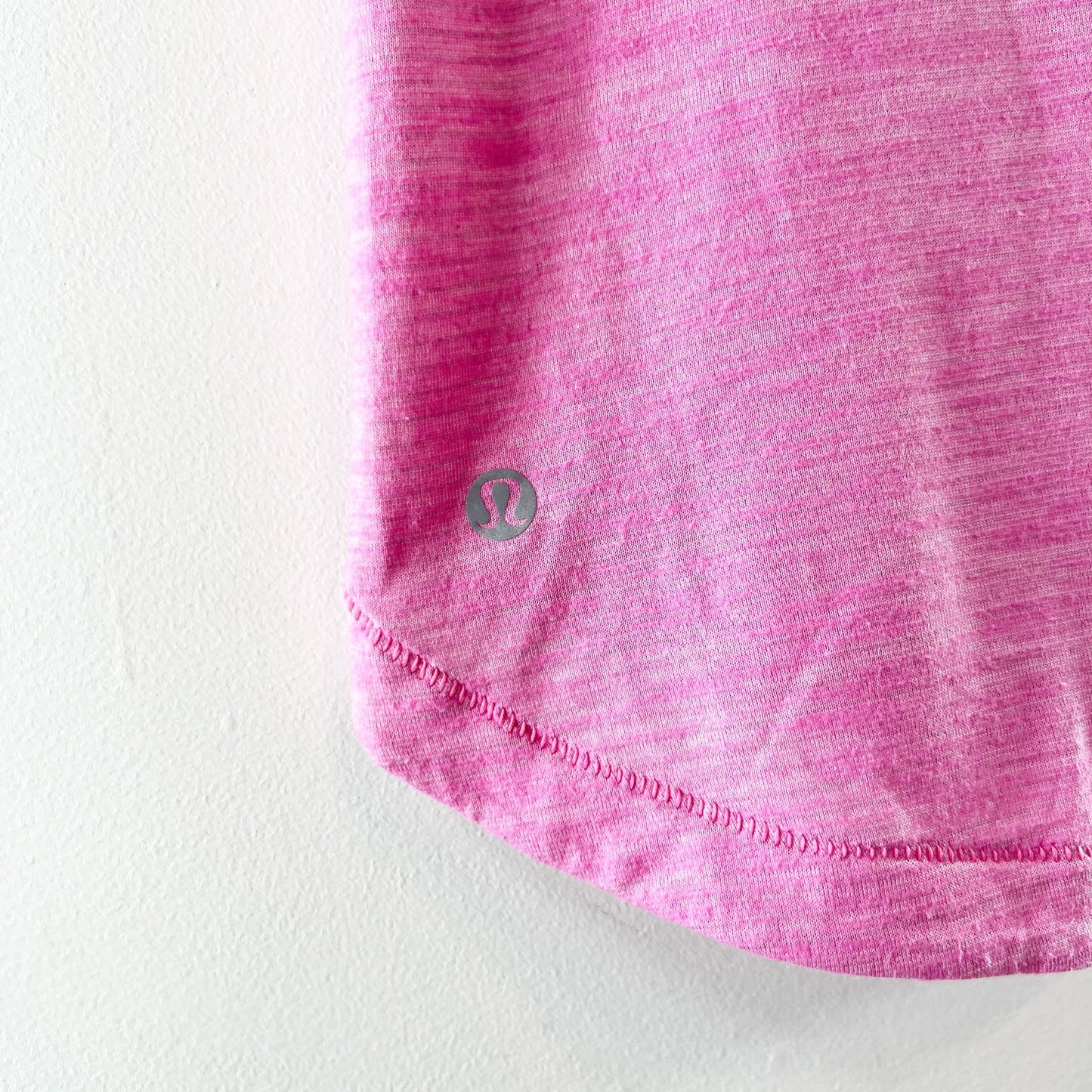 Lululemon What The Sport Short Sleeve V-Neck Tee Heathered Pink Paradise Small