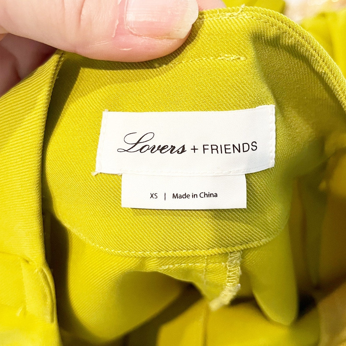 Lovers + Friends Topaz Wide Leg Trouser Pants Lime Green XS