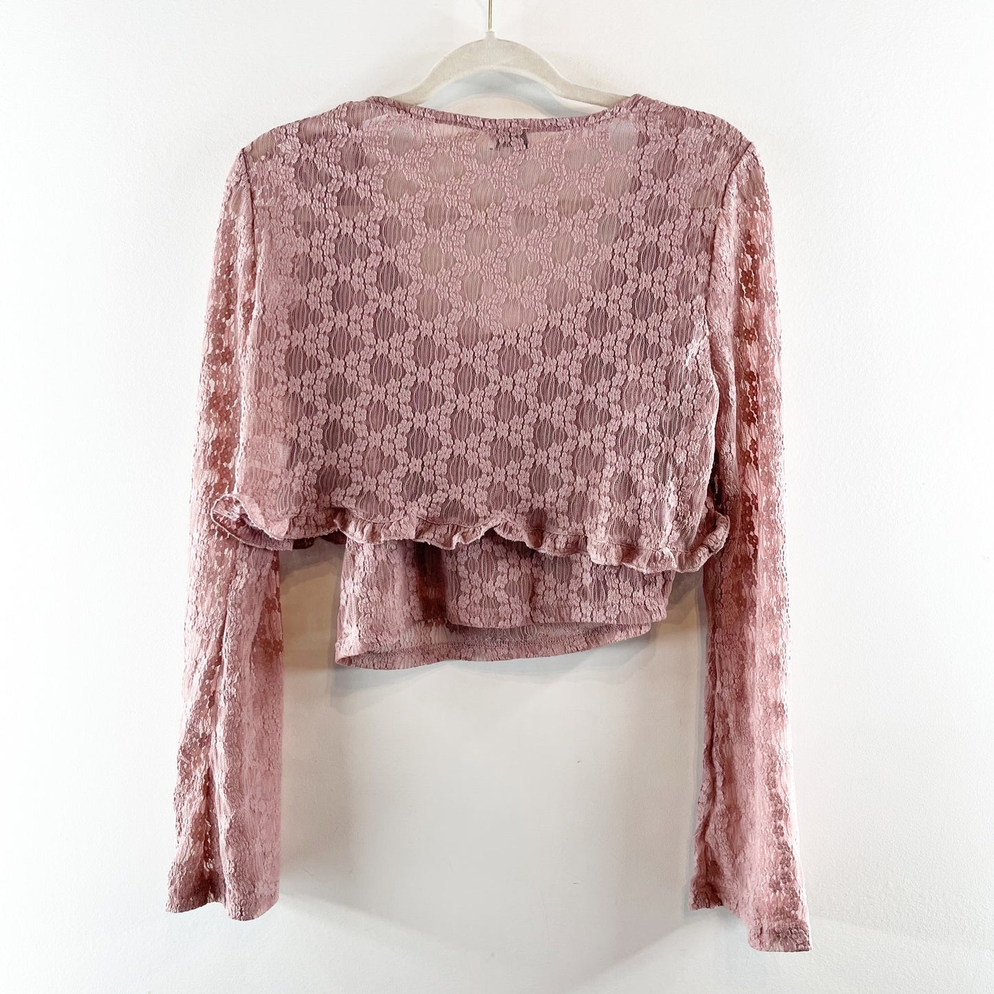 LA Hearts PacSun Tie Front Cami and Cardigan Two Piece Set Rose Pink Large