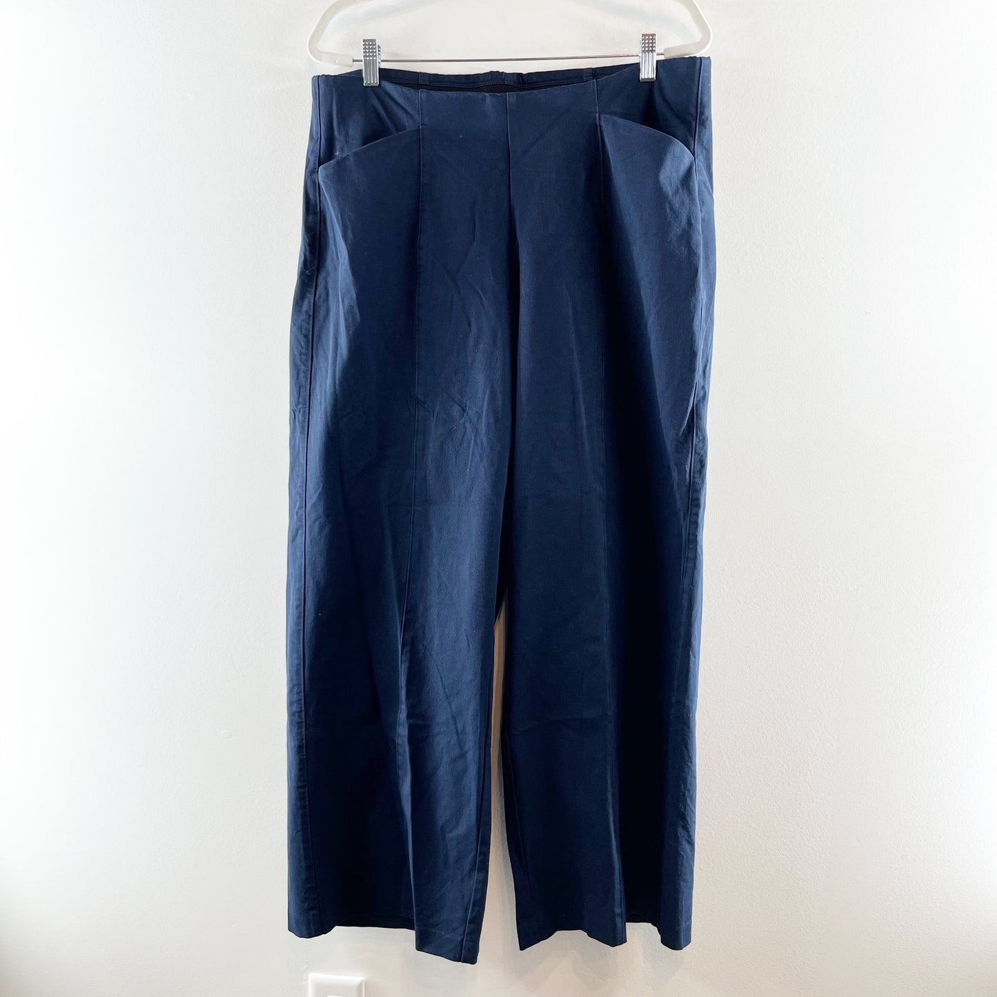Old Navy High Waisted Pull On Pixie Super Wide Leg Pants Navy Blue XL