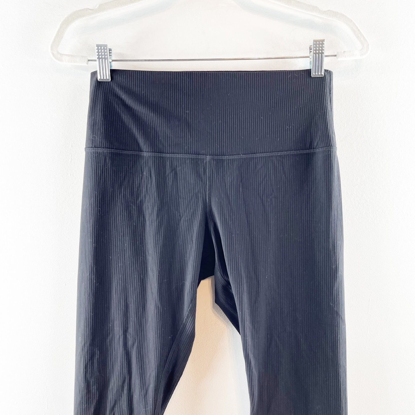 Lululemon Align Ribbed High-Rise Crop Leggings Pants 23" Black 10