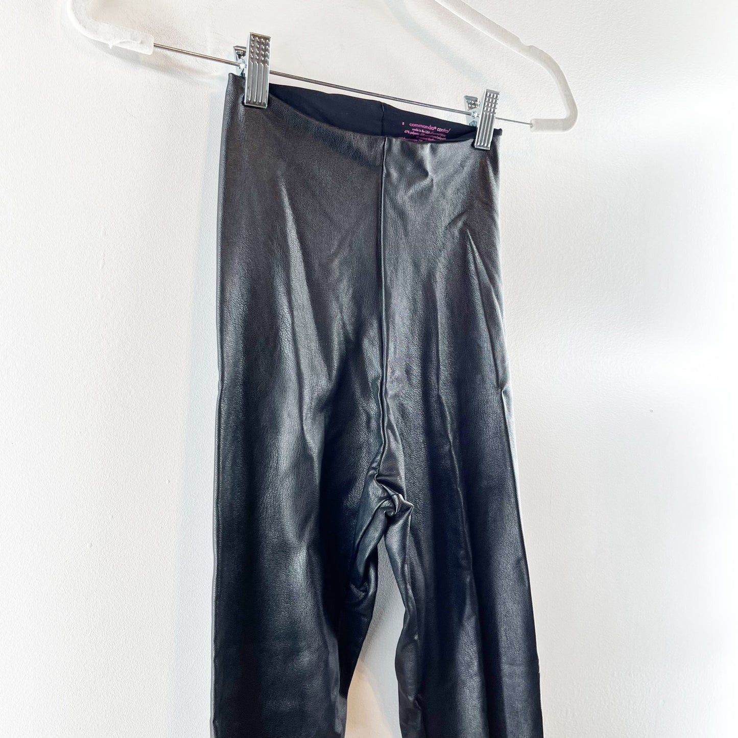 Commando High Rise Control Faux Leather Leggings Black Small
