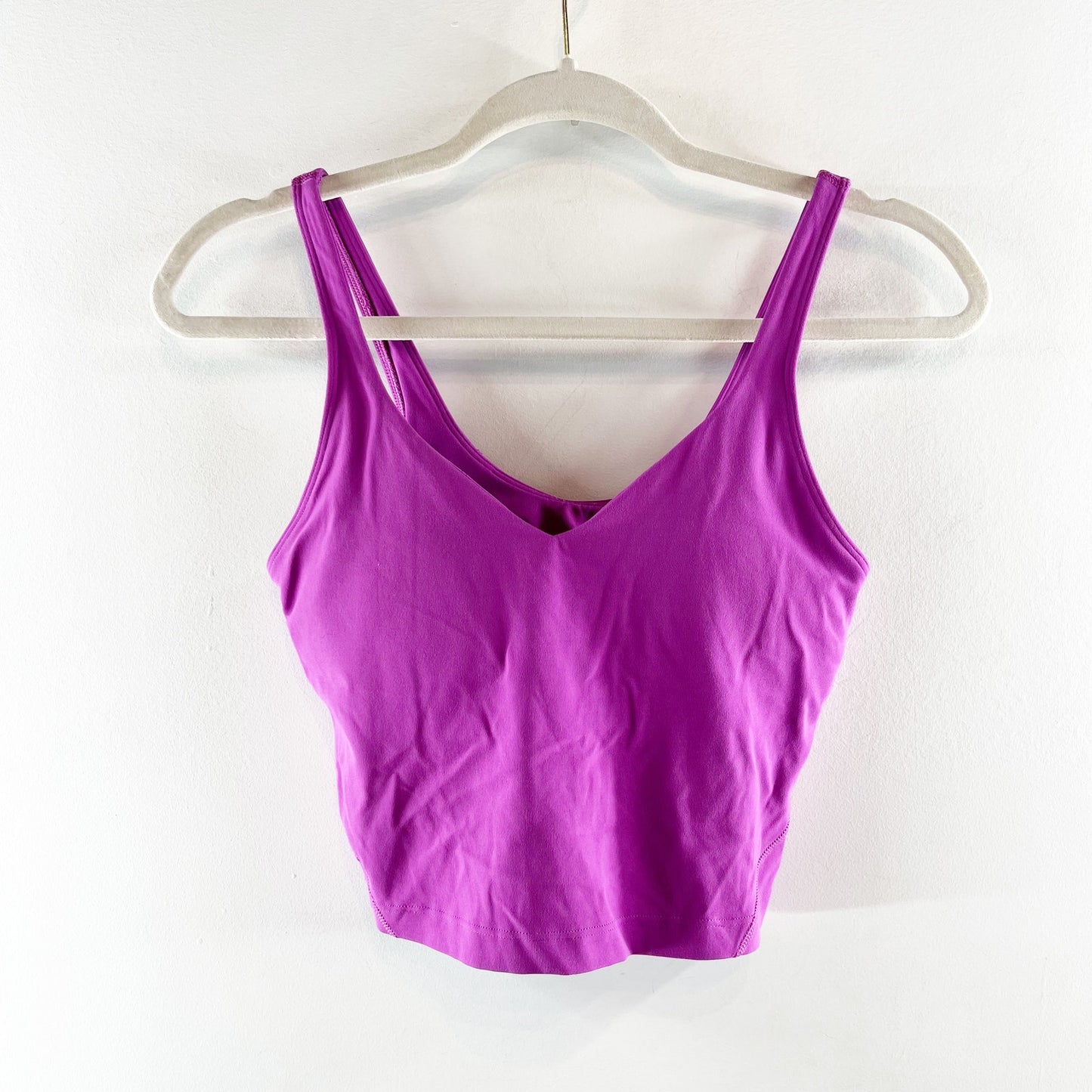 Lululemon Align Cropped Tank Top with Built-in Shelf Bra Vivid Plum Purple 6