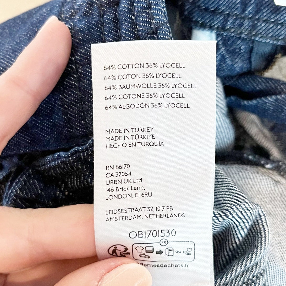 Anthropologie Pilcro Mid-Rise Denim Parachute Shorts Blue Large