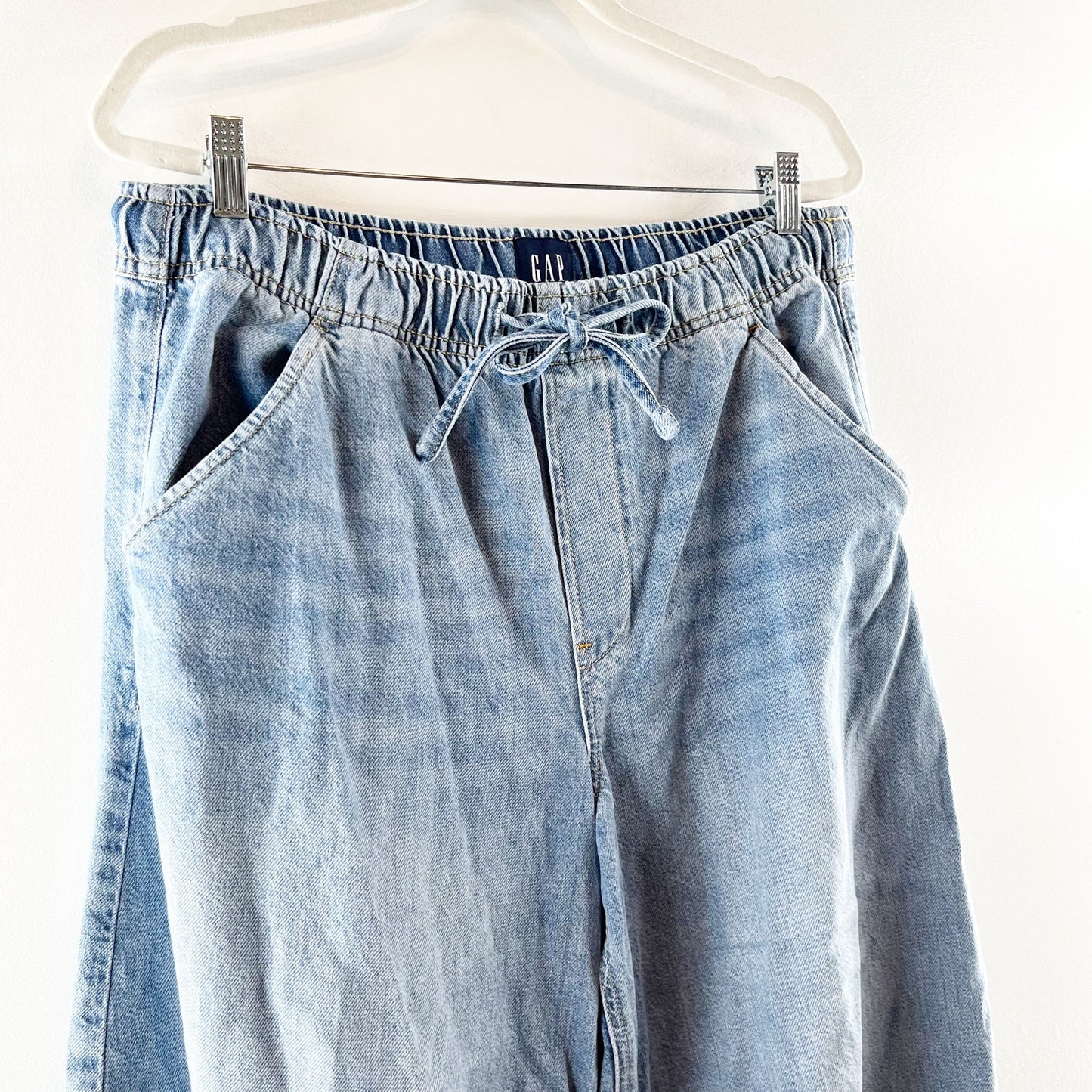 GAP Mid Rise Ultrasoft Easy Horseshoe Jeans Blue Large
