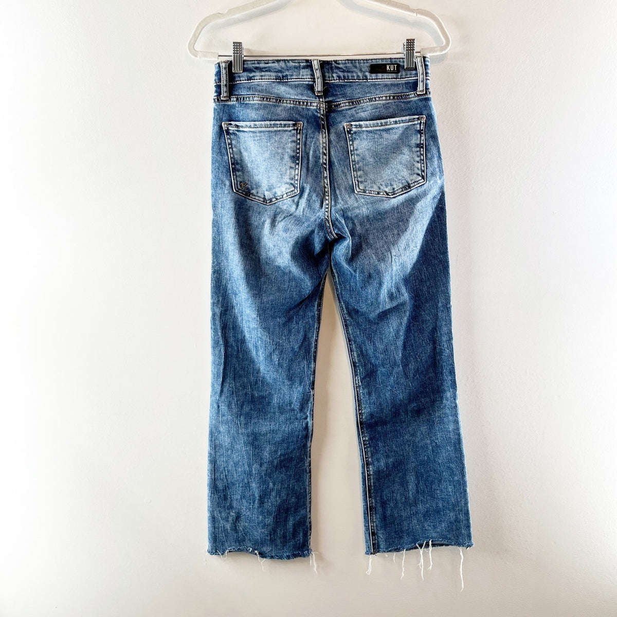 Kut From The Kloth Kelsey Mid Rise Ankle Flare Jeans Blue 4