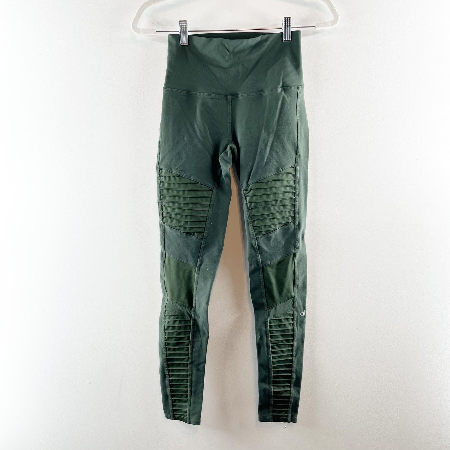Alo Yoga Moto Leggings Pants Green Small