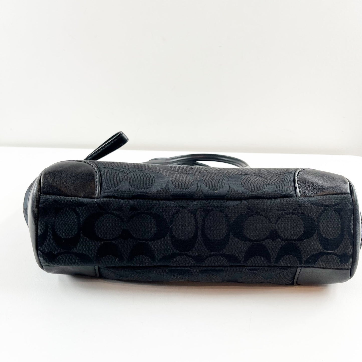 Coach Signature C Logo Madison Shoulder Tote Bag Black