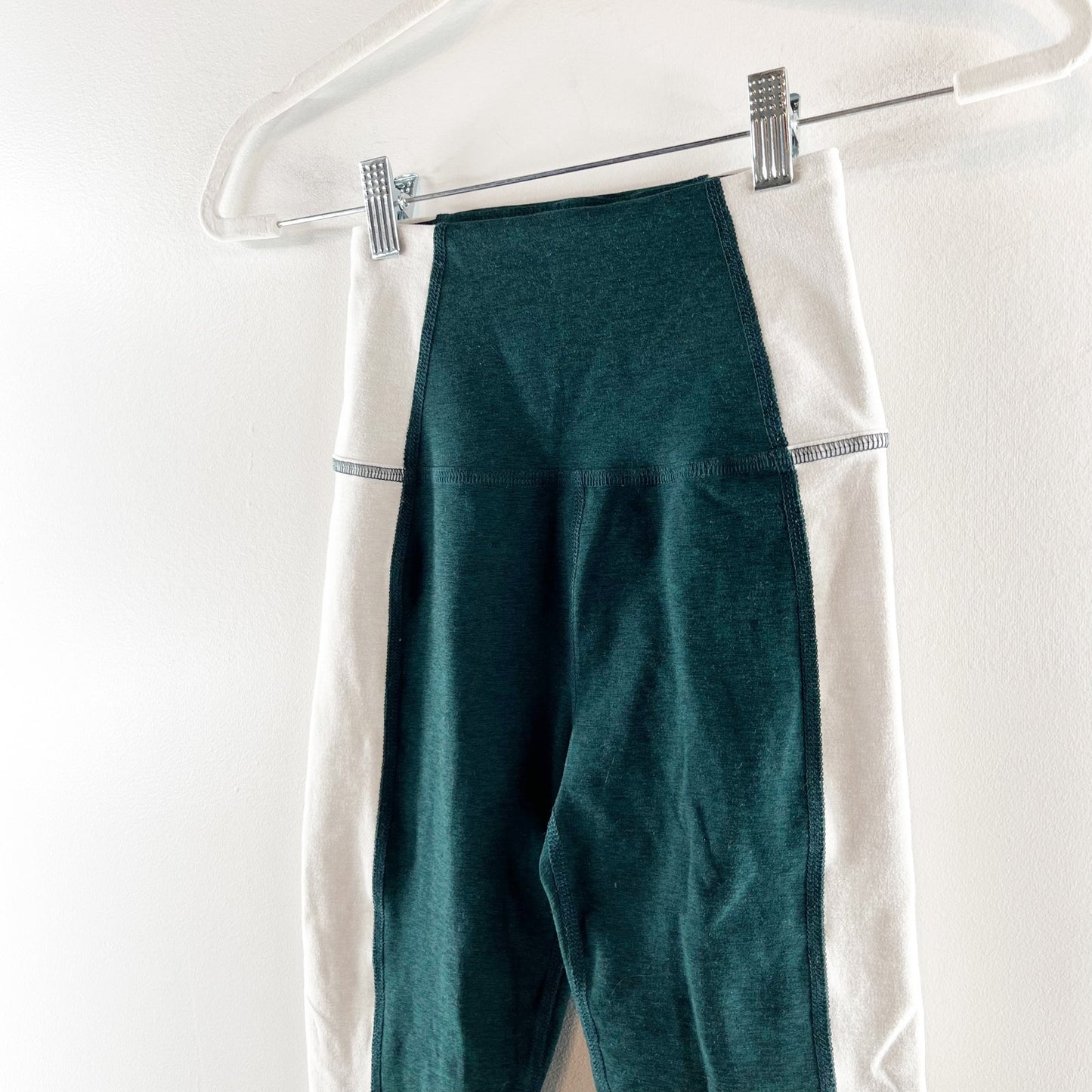 Beyond Yoga Spacedye Vitality Colorblock Legging Dark Spruce Green Eggshell S