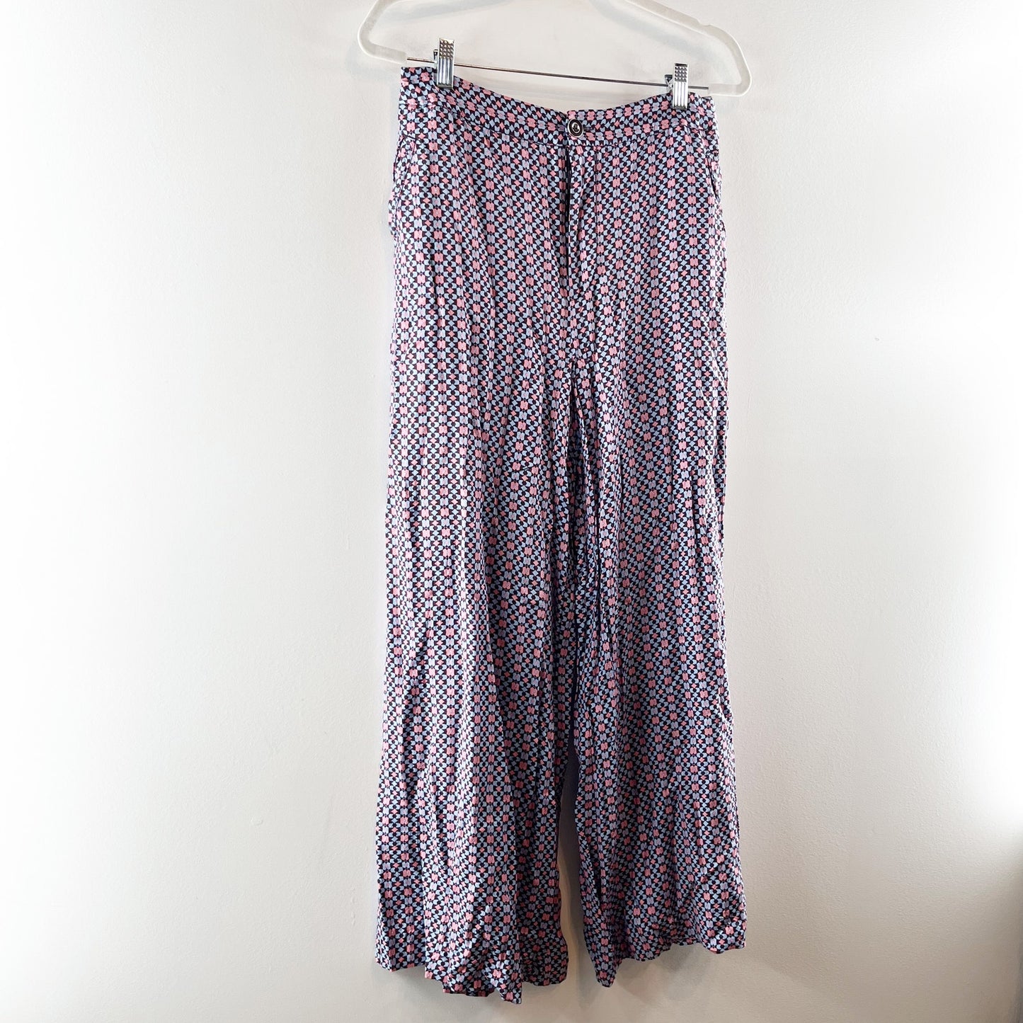 Maeve by Anthropologie High Waisted Wide-Leg Trouser Pants Purple 12