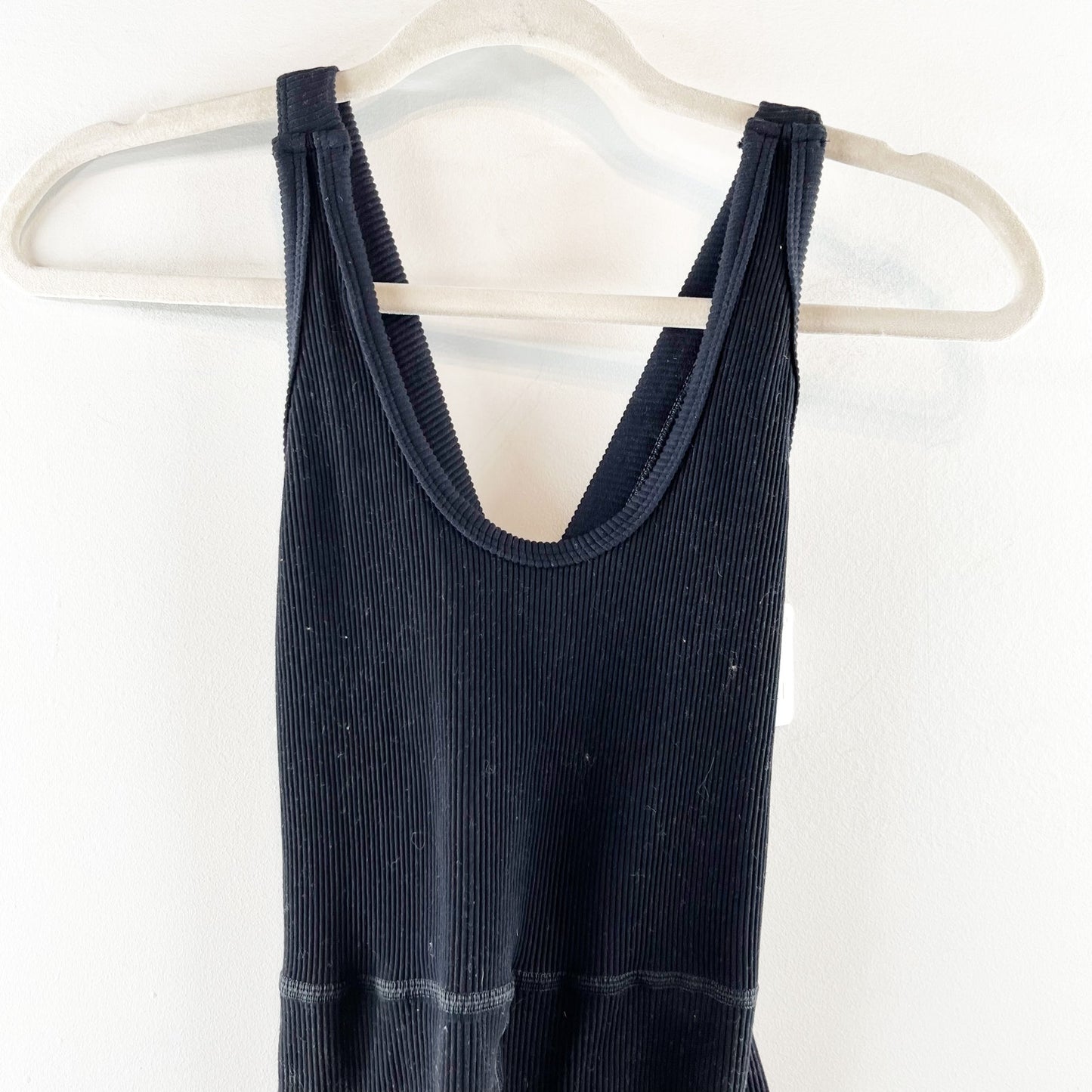 Free People Movement Free Throw Ribbed Onsie Jumpsuit Black Small