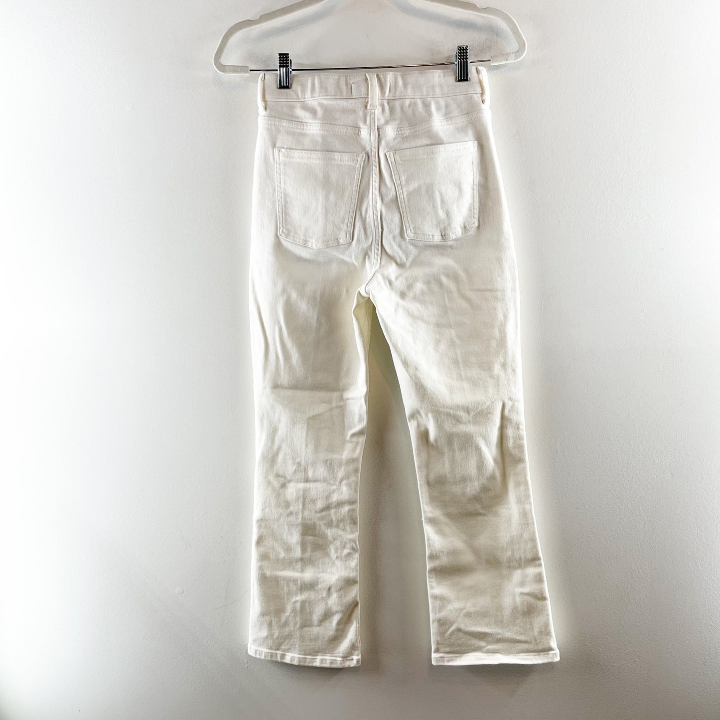 SPANXsculpt ReDefine High Waisted Kick Flare Cropped Jeans Cream 4