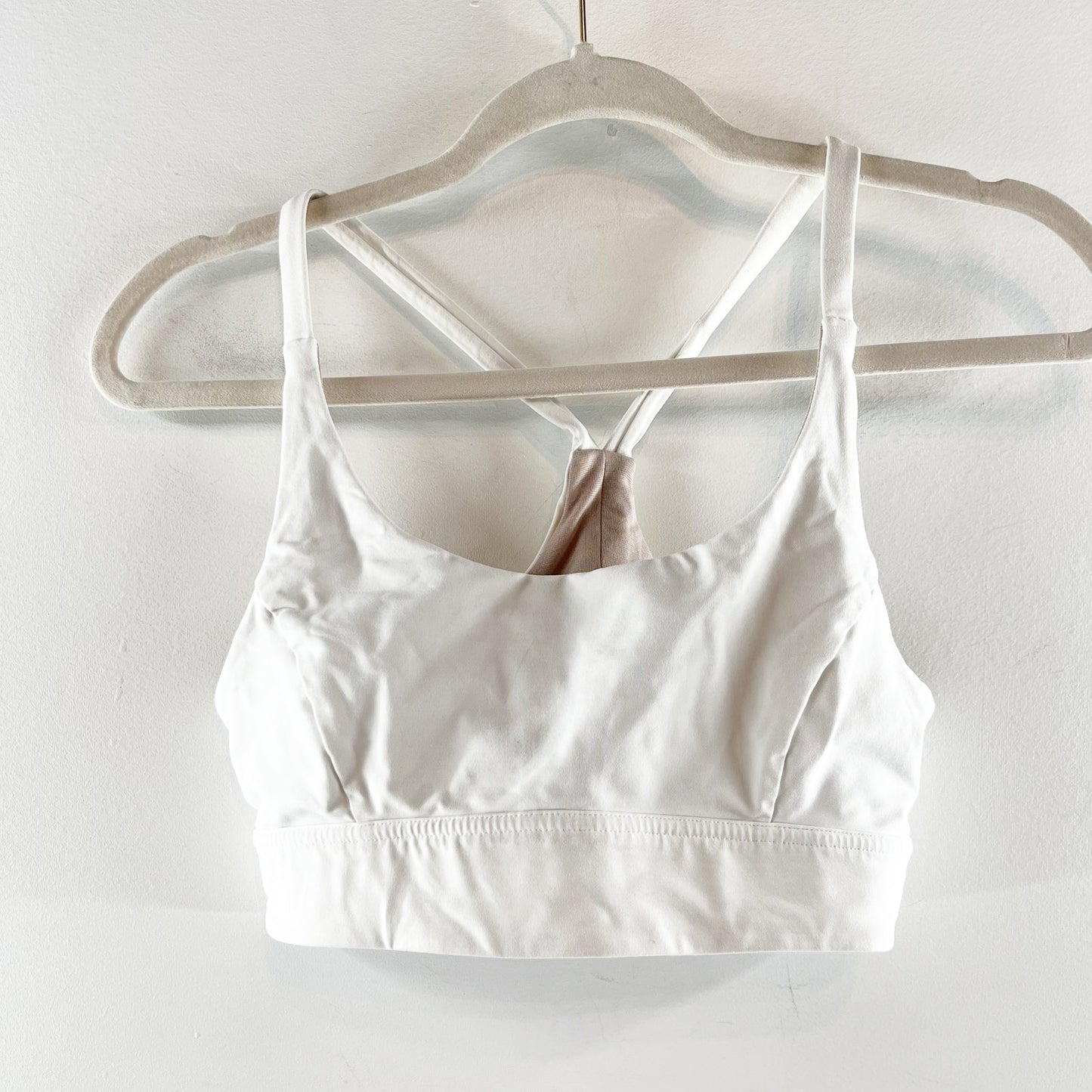 Lululemon Athletica Train Times Scoop Neck Training Sports Bra White 8