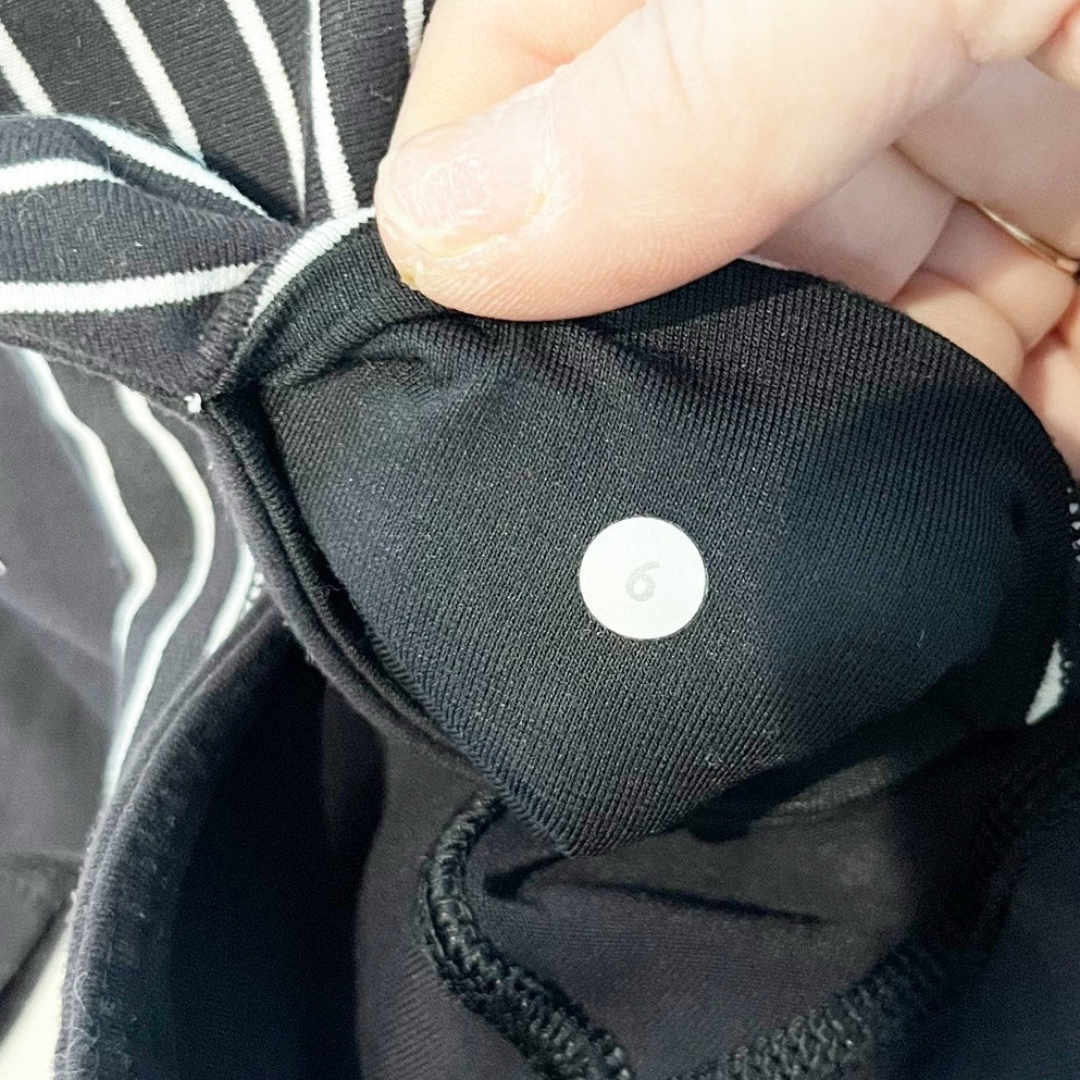 Lululemon Reversible Wunder Under Mid-rise Leggings Pants Luon Black 6