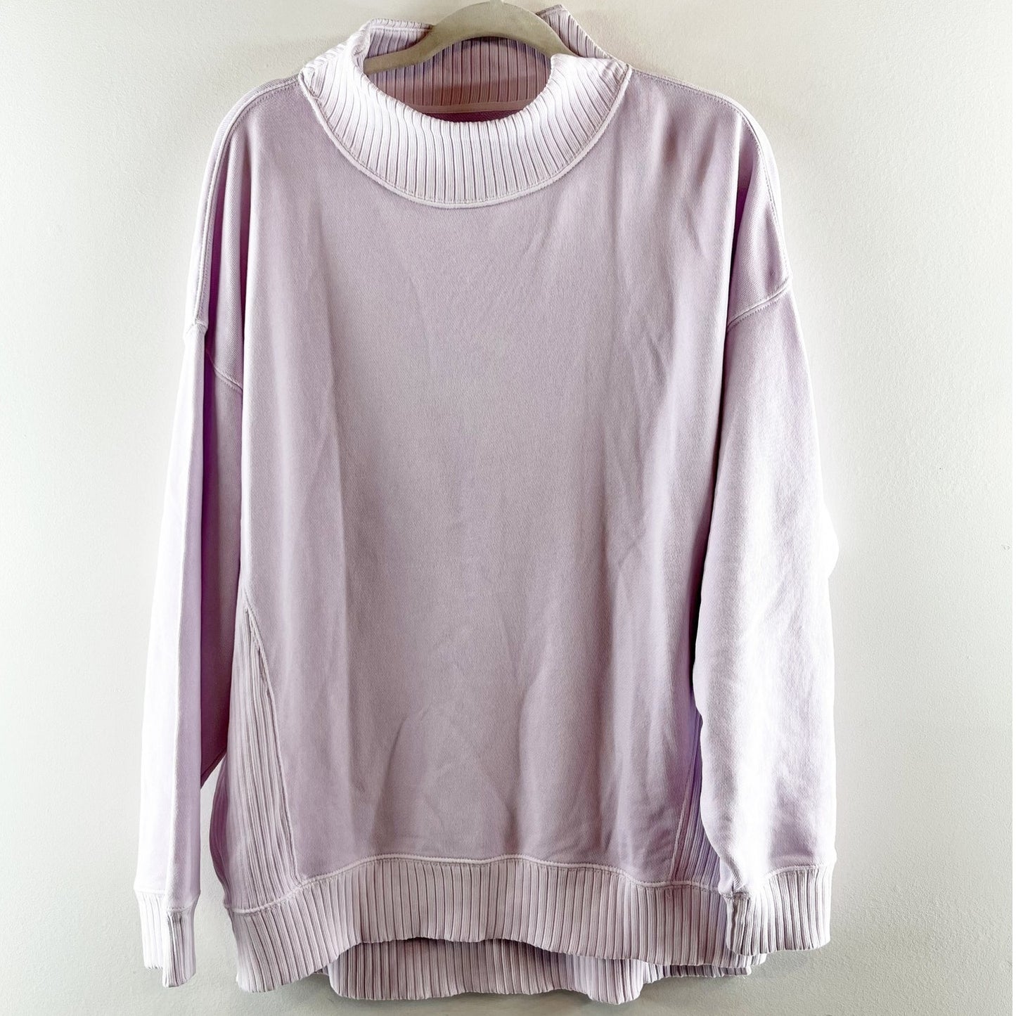 Aerie Down-To-Earth Oversized Mockneck Sweatshirt Lavender Dawn