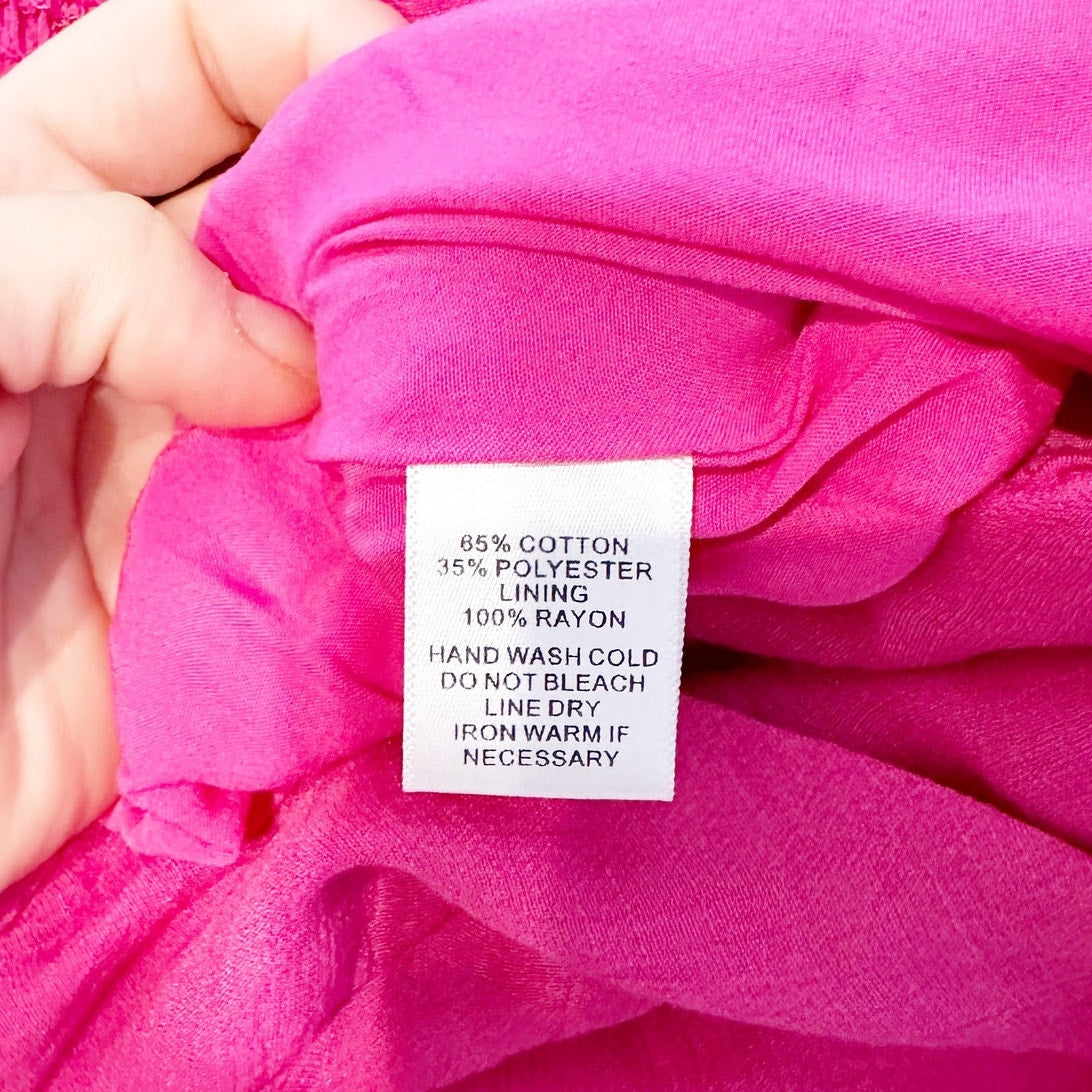 Pink Lily Cruise Through Town Halter Keyhole Mini Dress Hot Pink Large