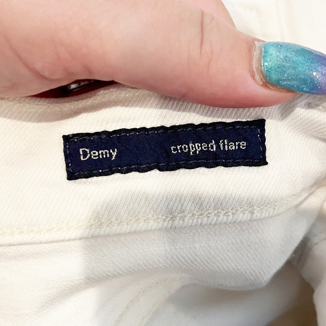 Citizens Of Humanity High Rise Demy Cropped Flare Jeans White 26 / 2