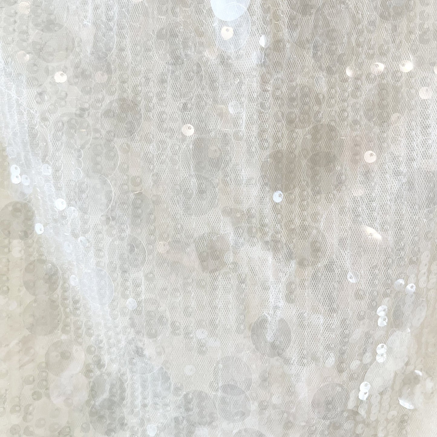 Vici Dance My Way Tonal Sequin Cropped Boxy Tank Top Cream XS