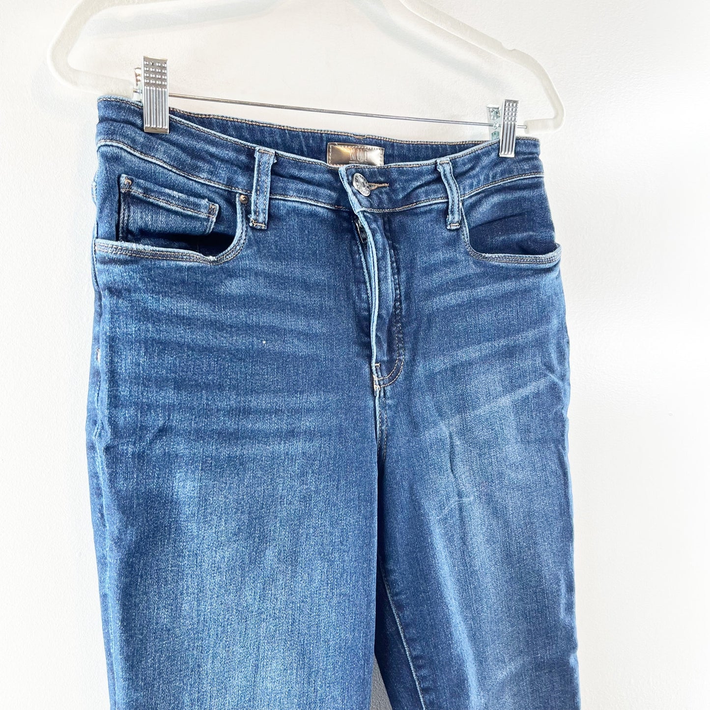 Kut From The Kloth High Rise Reese Ankle Ab Fab Straight Leg Jeans Blue 8