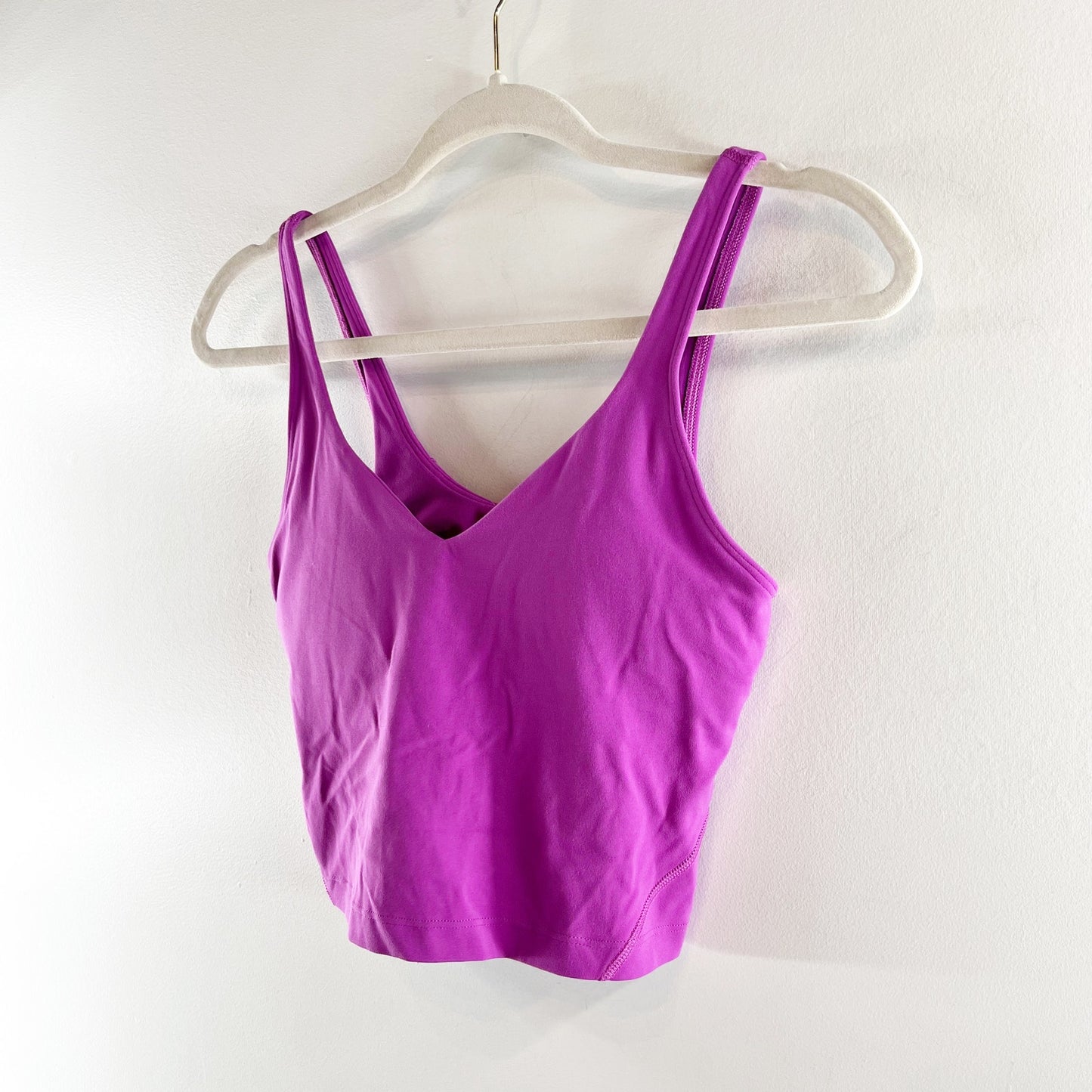 Lululemon Align Cropped Tank Top with Built-in Shelf Bra Vivid Plum Purple 6