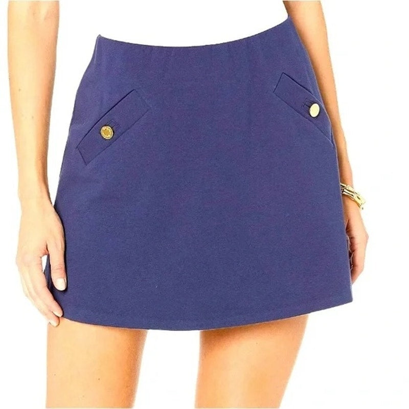 Lilly Pulitzer Madison Mini Skirt Skort Navy Blue XL