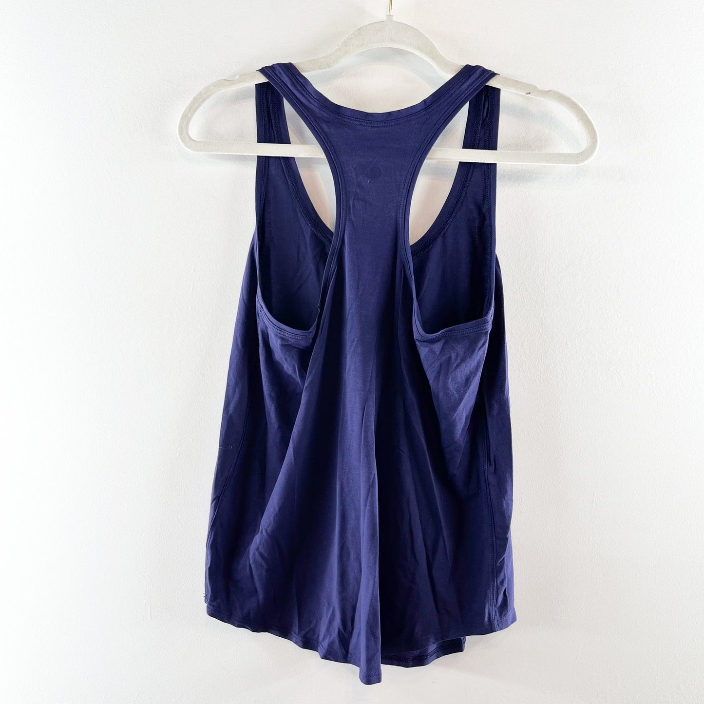 Lululemon Love Cotton Curved Hem Racerback Tank Top Blue Medium