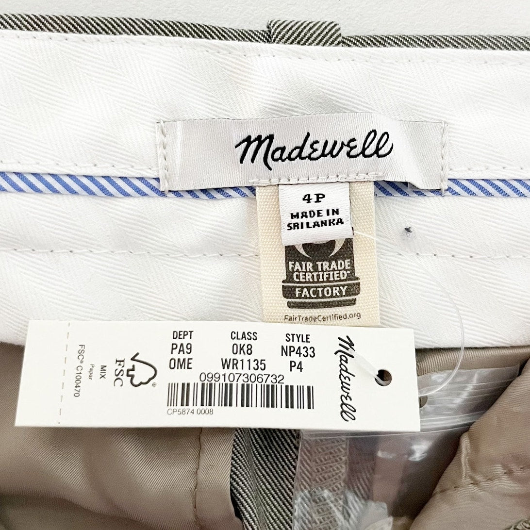 Madewell The Petite Turner Tapered Cargo Pants in Yarn Dye Gray 4 Petite