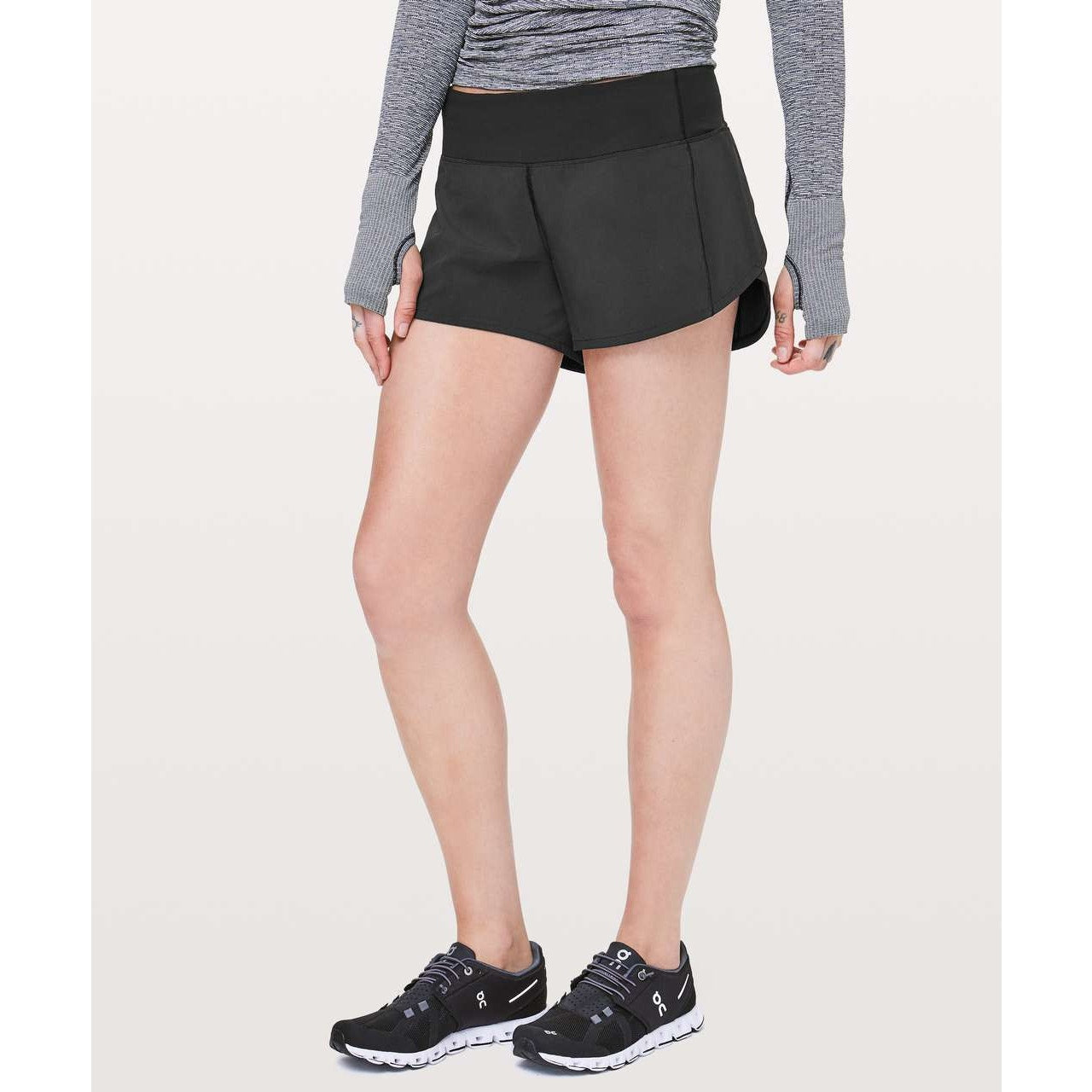 Lululemon Speed Up Shorts Lined Long 4" Black 4