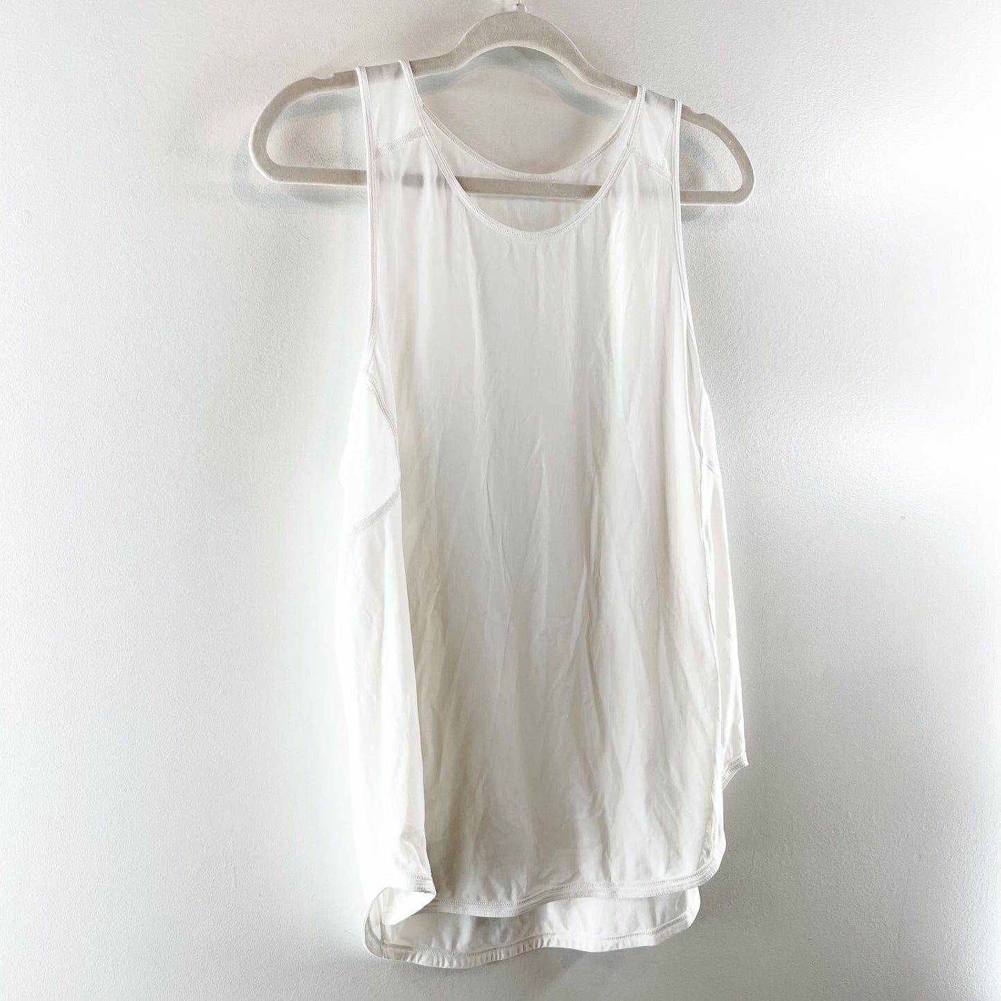 Lululemon Sculpt Flowy Relaxed Fit Mesh Muscle Tank Top White Medium