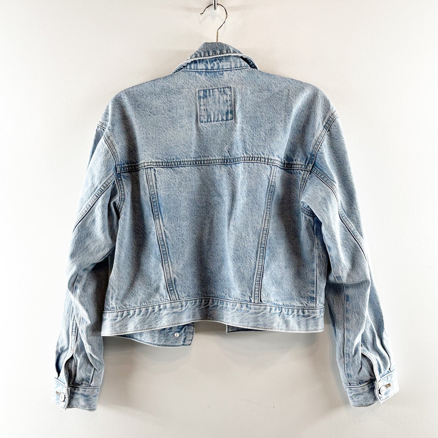 Abercrombie & Fitch Cropped Denim Jean Trucker Jacket Blue Small